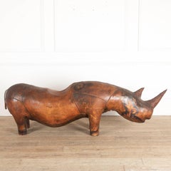 Giant Omersa Leather Rhino Footstool