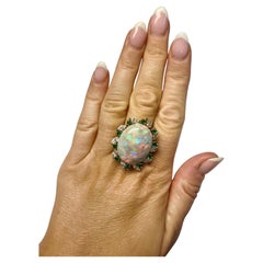 Riesiger OPAL-Diamantring aus 14-karätigem Gold – ein SELTENER Ring!