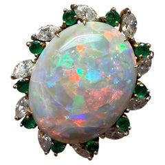 Riesiger OPAL-Diamantring aus 14-karätigem Gold – ein SELTENER Ring!