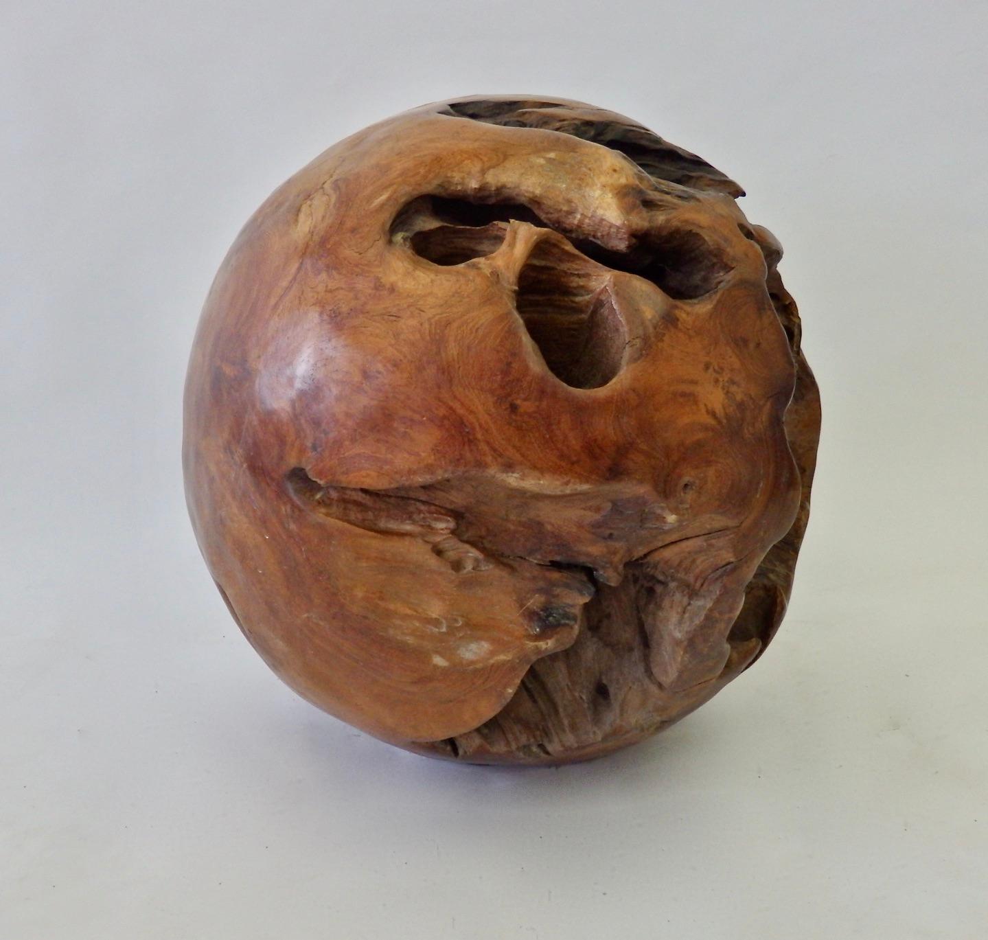 20th Century Giant Organic and Natural Wood Burl Ball For Sale