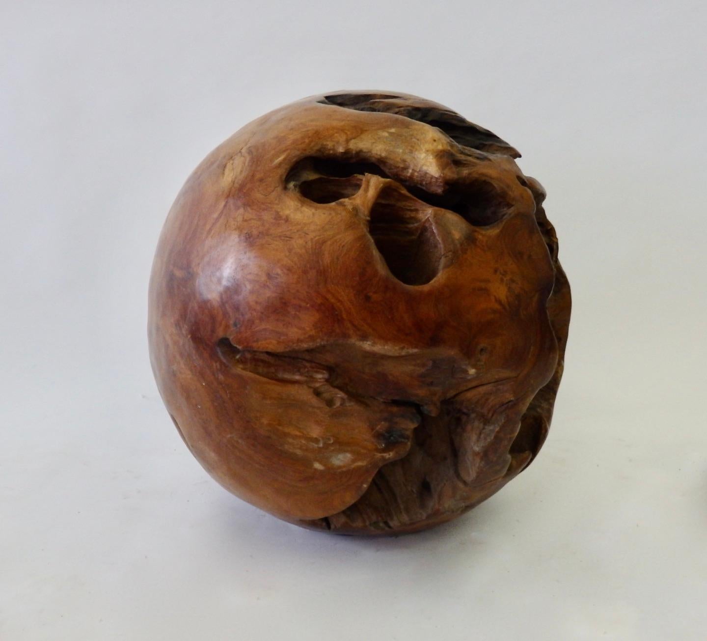 Giant Organic and Natural Wood Burl Ball For Sale 3