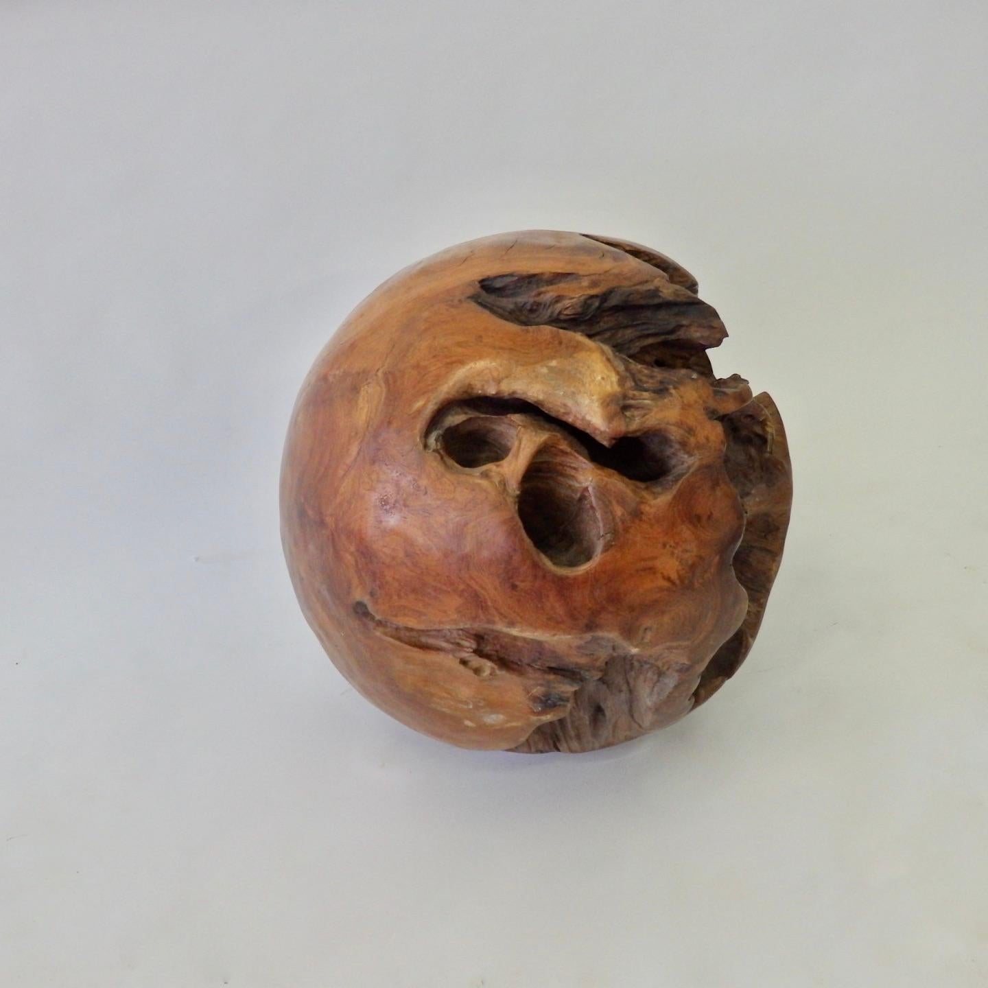 American Craftsman Giant Organic and Natural Wood Burl Ball For Sale