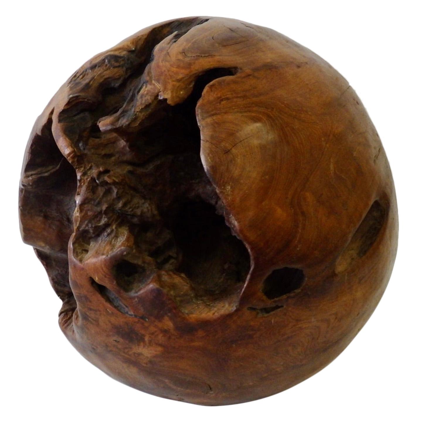 Giant Organic and Natural Wood Burl Ball For Sale
