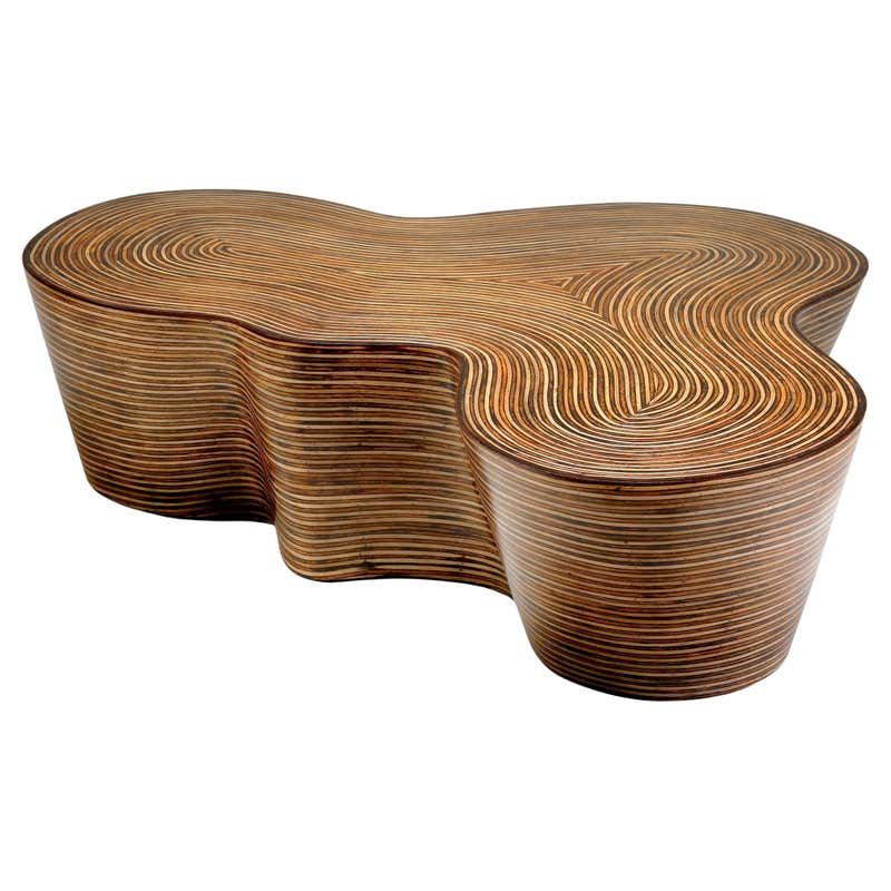 Oval Showtime Ribbon Cocktail Table For Sale at 1stDibs