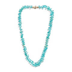 Giant Paraiba Apatite drop 18K Diamond Necklace