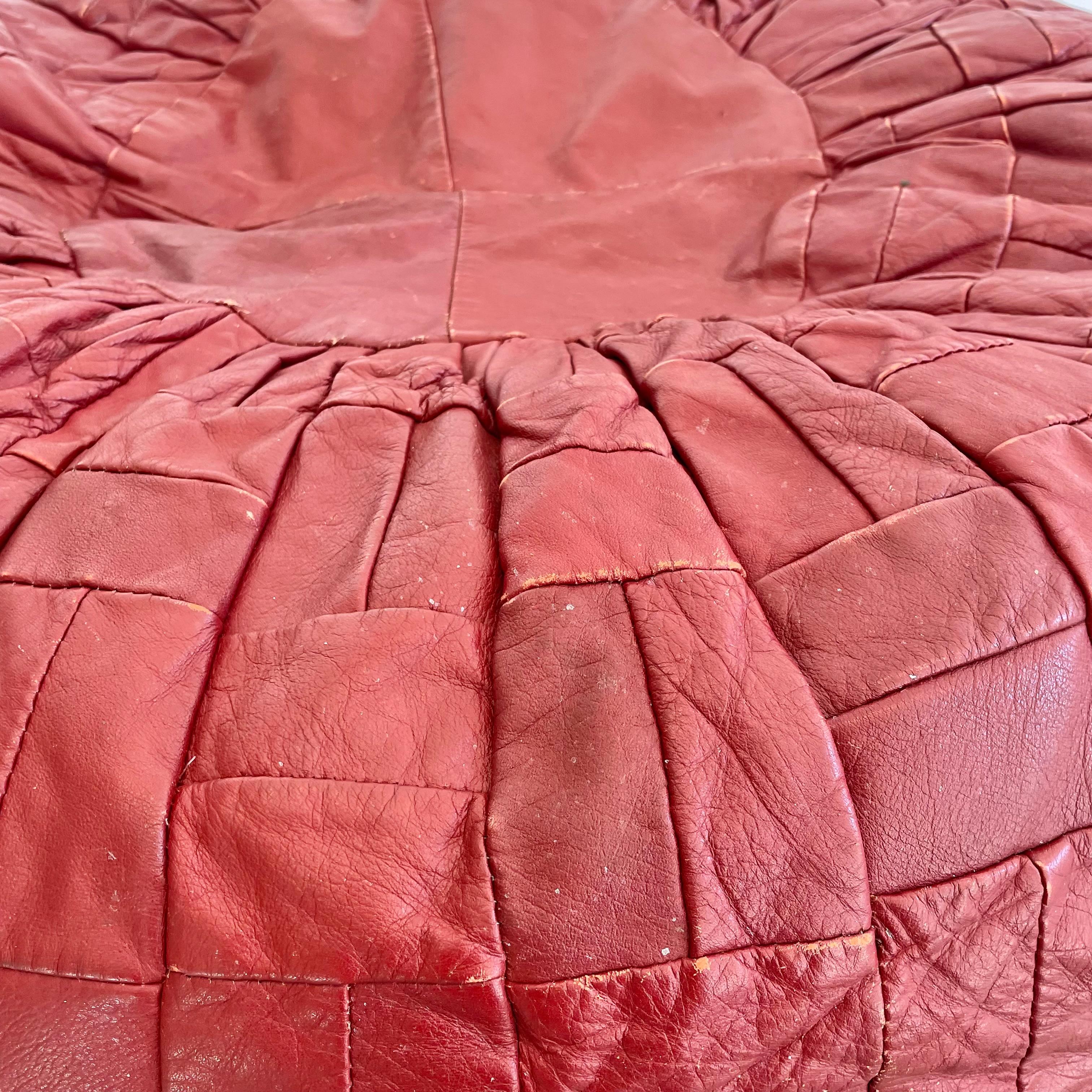 Giant Patchwork Leather Ottomans by De Sede, 1970s Switzerland For Sale 4