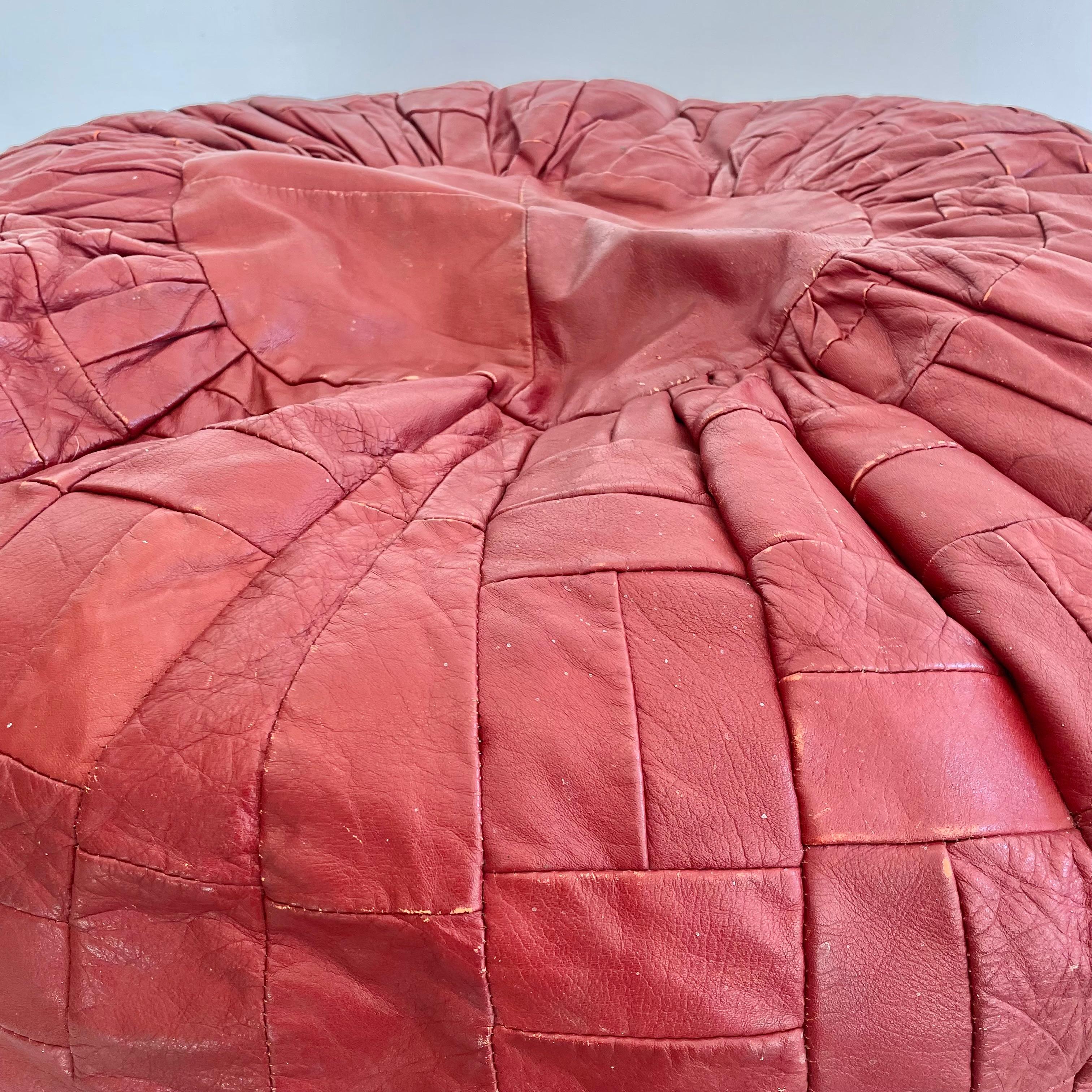 Giant Patchwork Leather Ottomans by De Sede, 1970s Switzerland For Sale 5