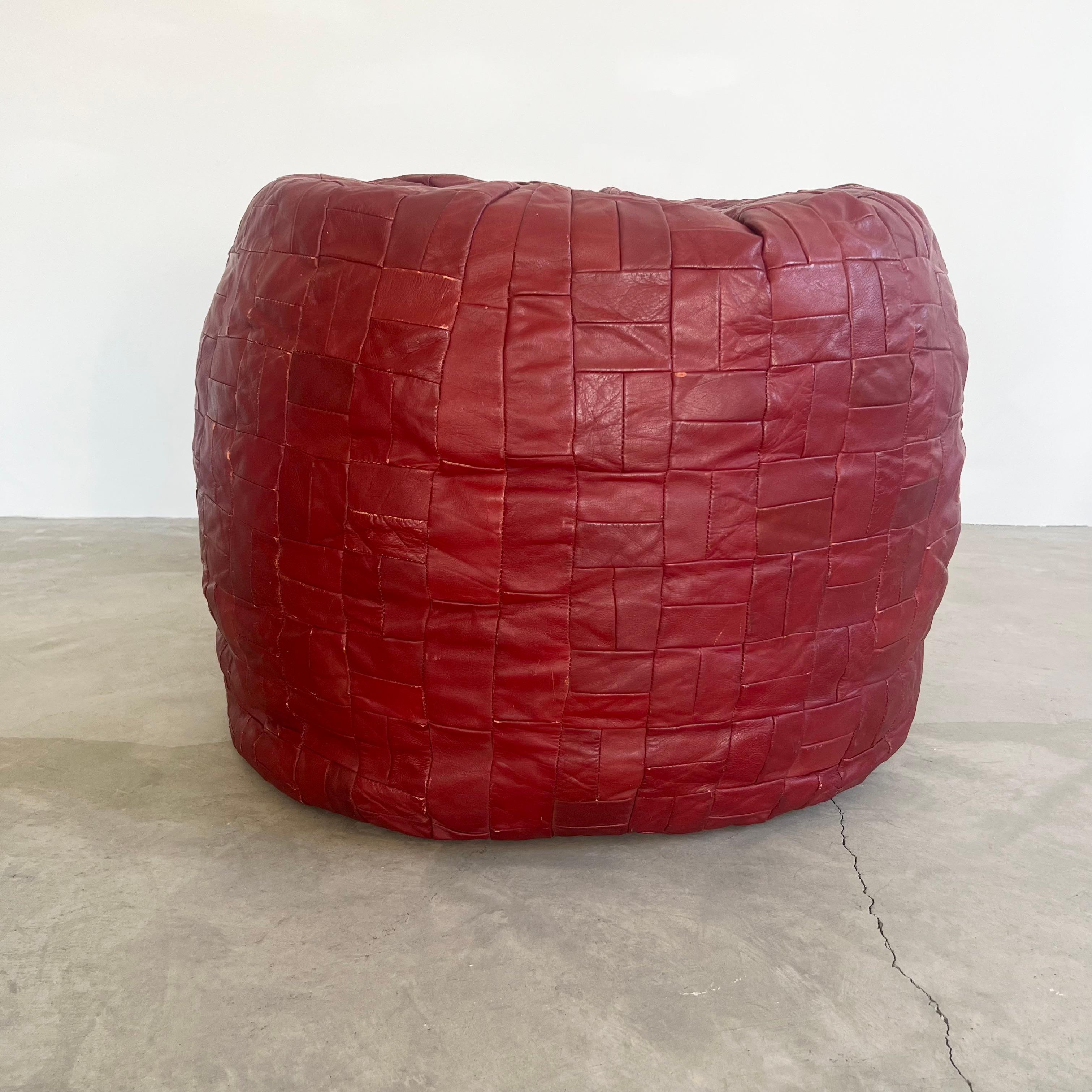 Swiss Giant Patchwork Leather Ottomans by De Sede, 1970s Switzerland For Sale