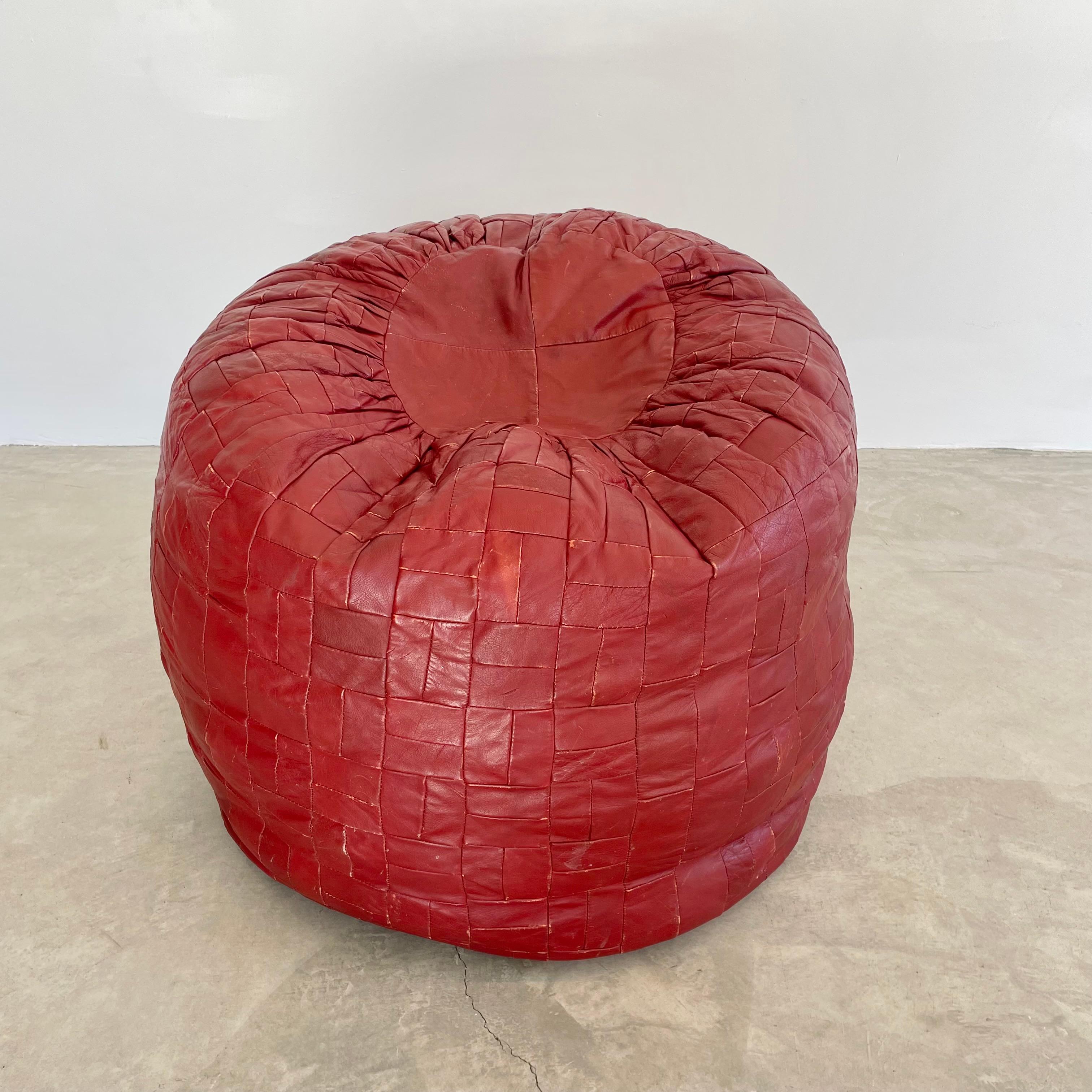 Late 20th Century Giant Patchwork Leather Ottomans by De Sede, 1970s Switzerland For Sale