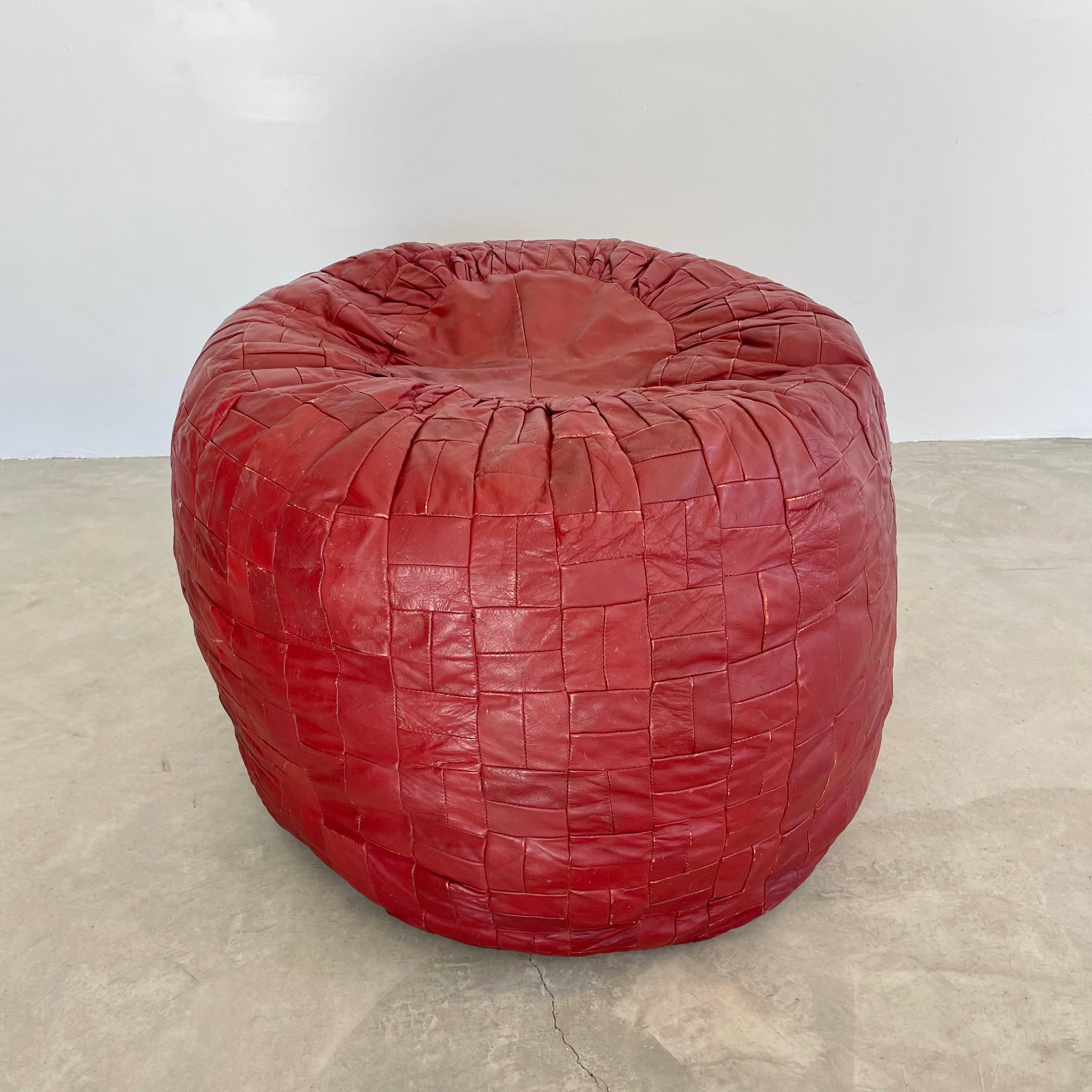 Giant Patchwork Leather Ottomans by De Sede, 1970s Switzerland For Sale 2