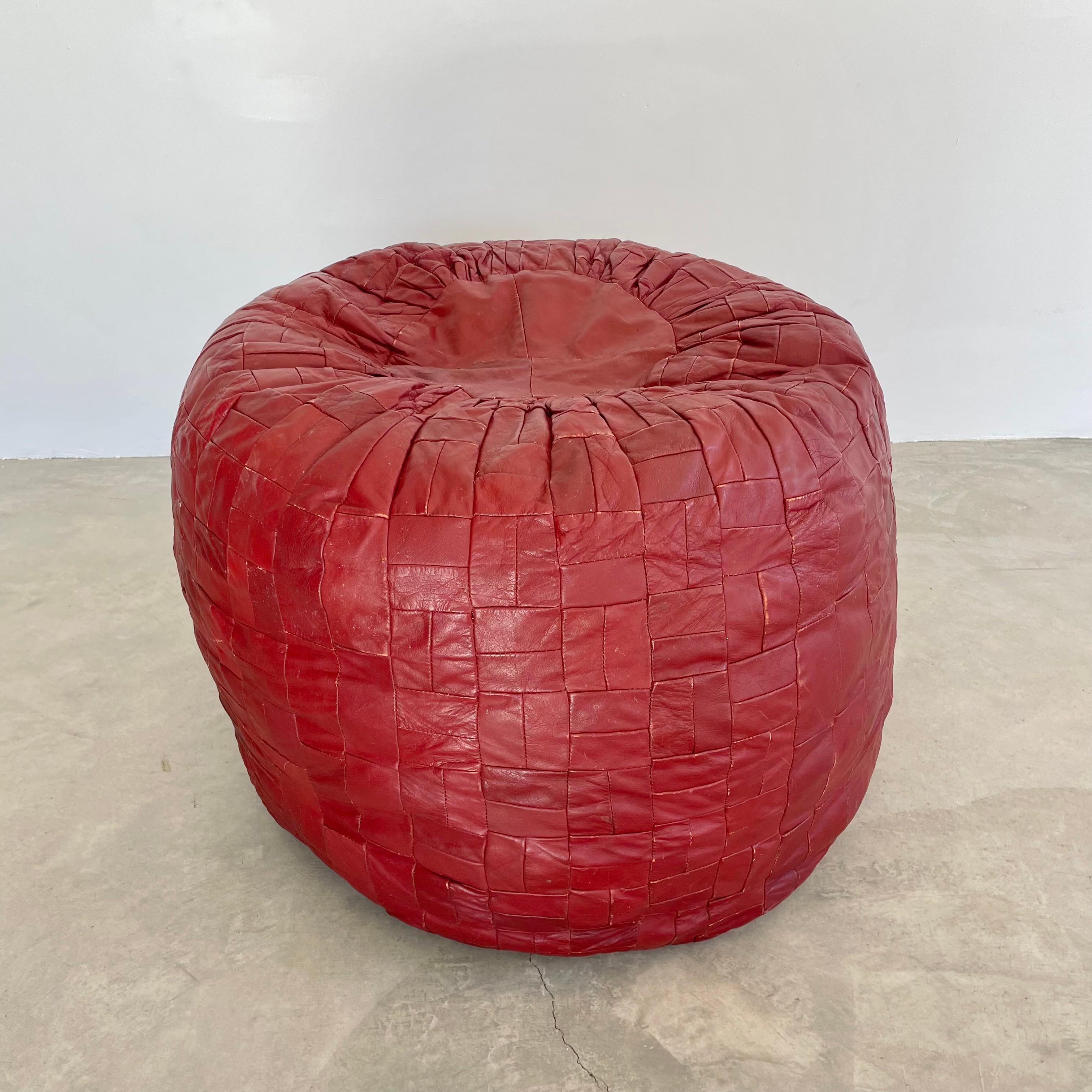 Ottomans géants en cuir patchwork par De Sede, 1970, Suisse en vente 2