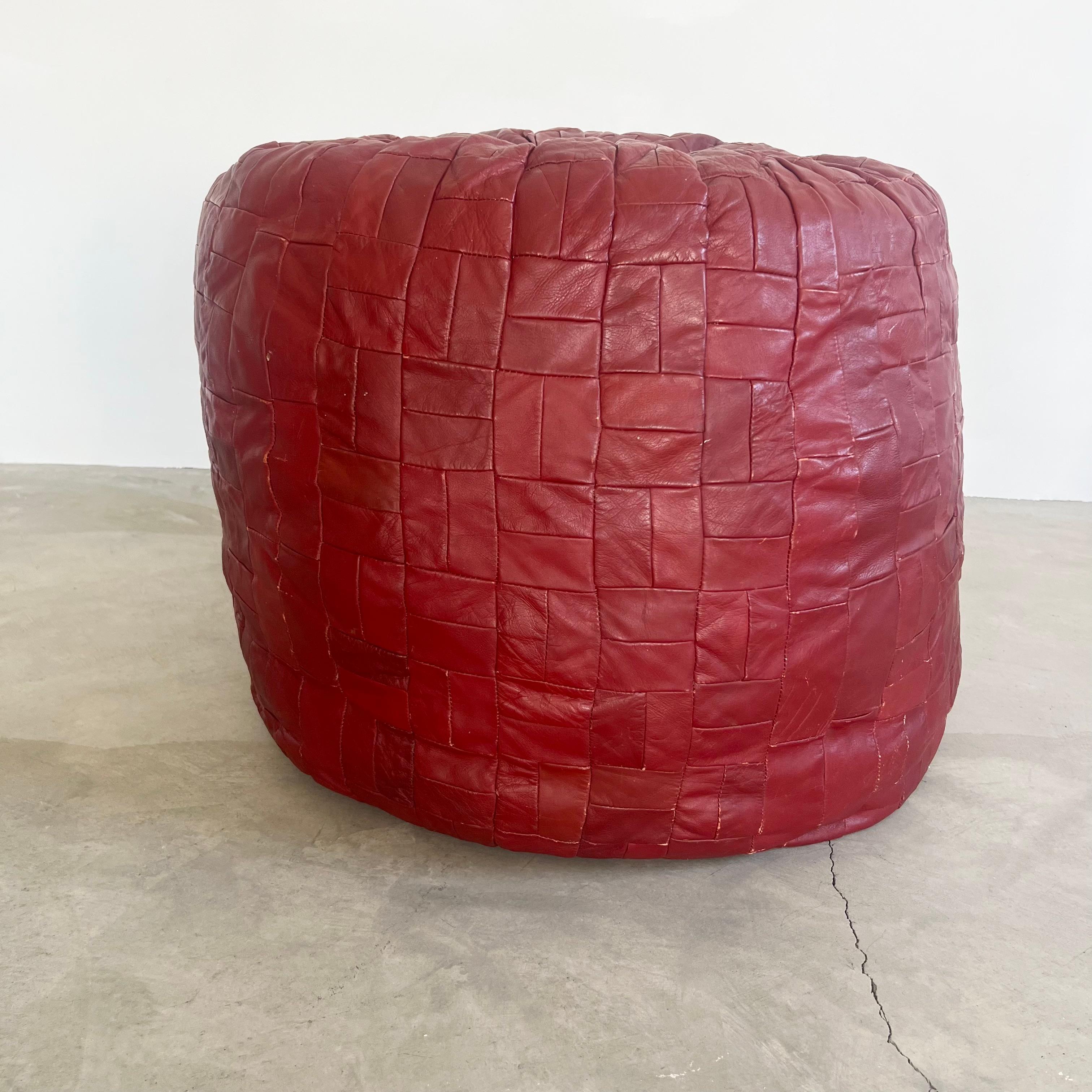 Giant Patchwork Leather Ottomans by De Sede, 1970s Switzerland For Sale 3