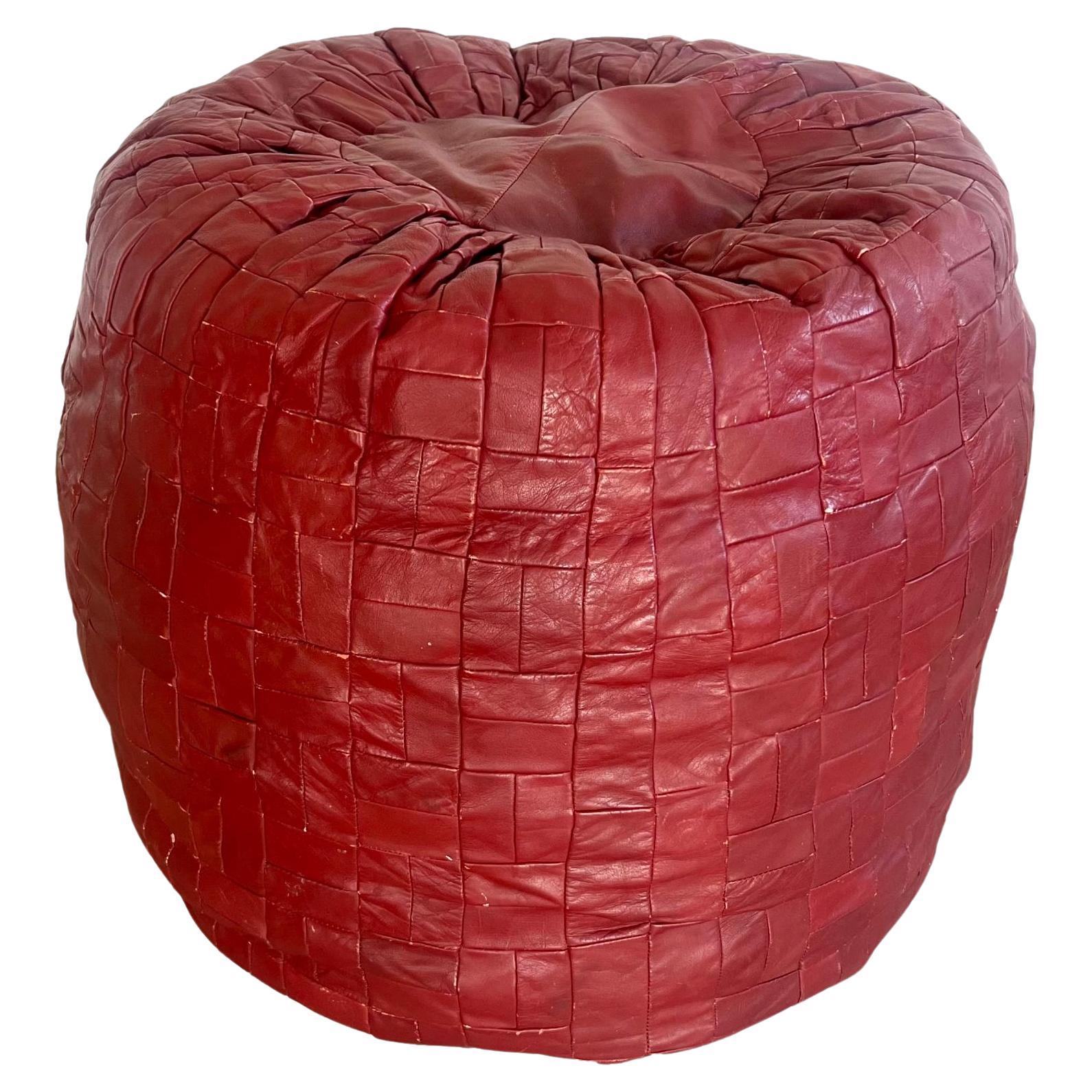Giant Patchwork Leather Ottomans by De Sede, 1970s Switzerland For Sale