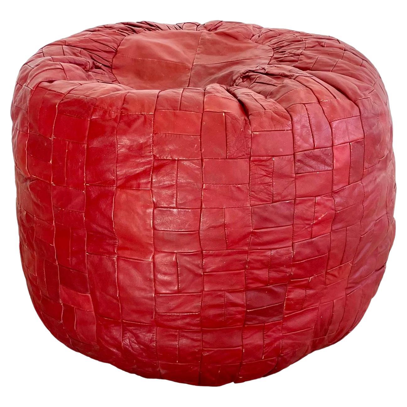 Giant Patchwork Leather Ottomans by De Sede, 1970s Switzerland For Sale