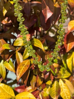 Giant Peridot drop 18K Gold Diamond Necklace