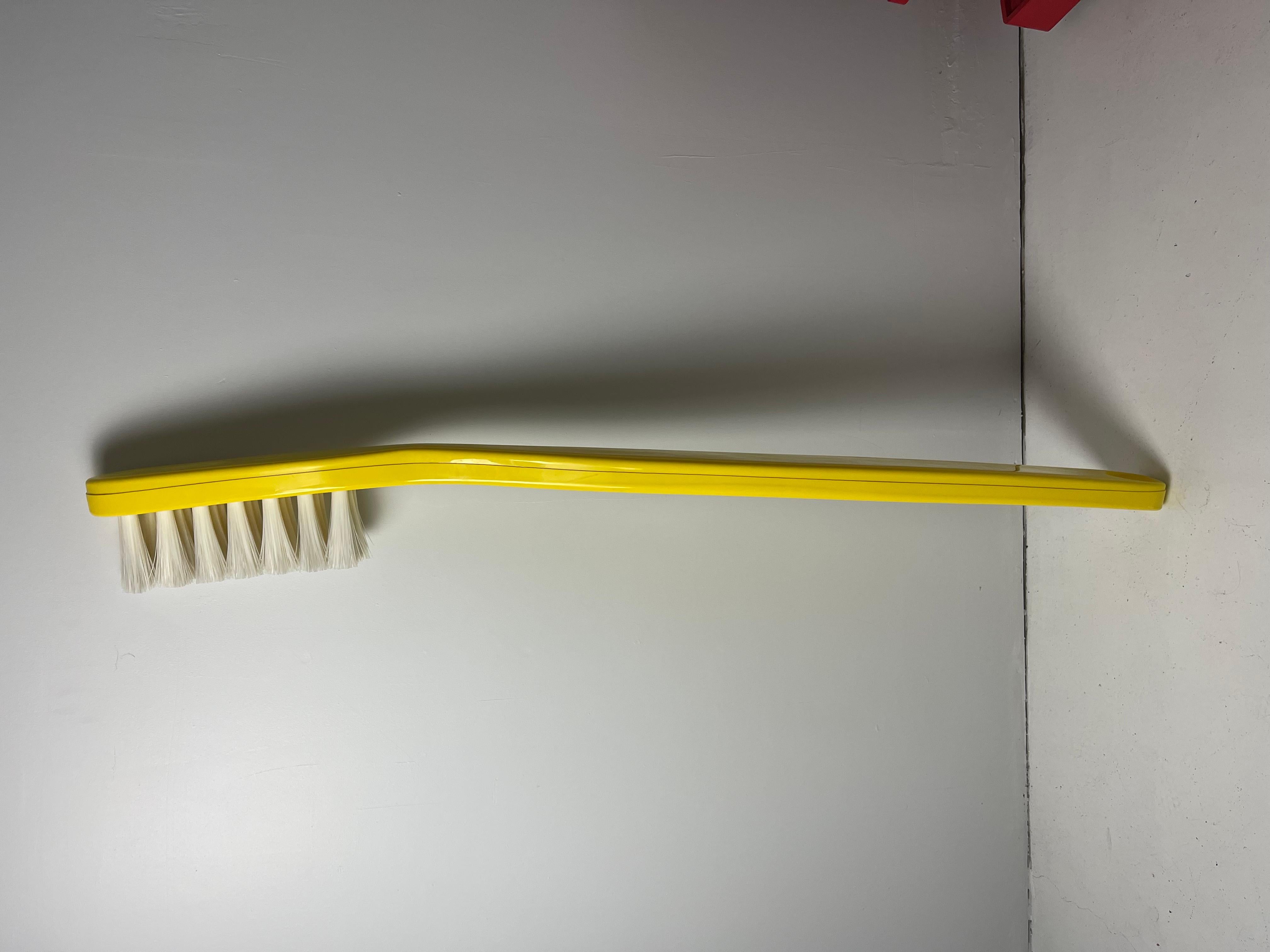 Giant Pop Art yellow tootbrush attributed to Think Big NYC, 1980s.