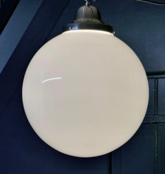Giant Retro Glass Globe Hanging Light  We have 2 of these beautiful large lamps