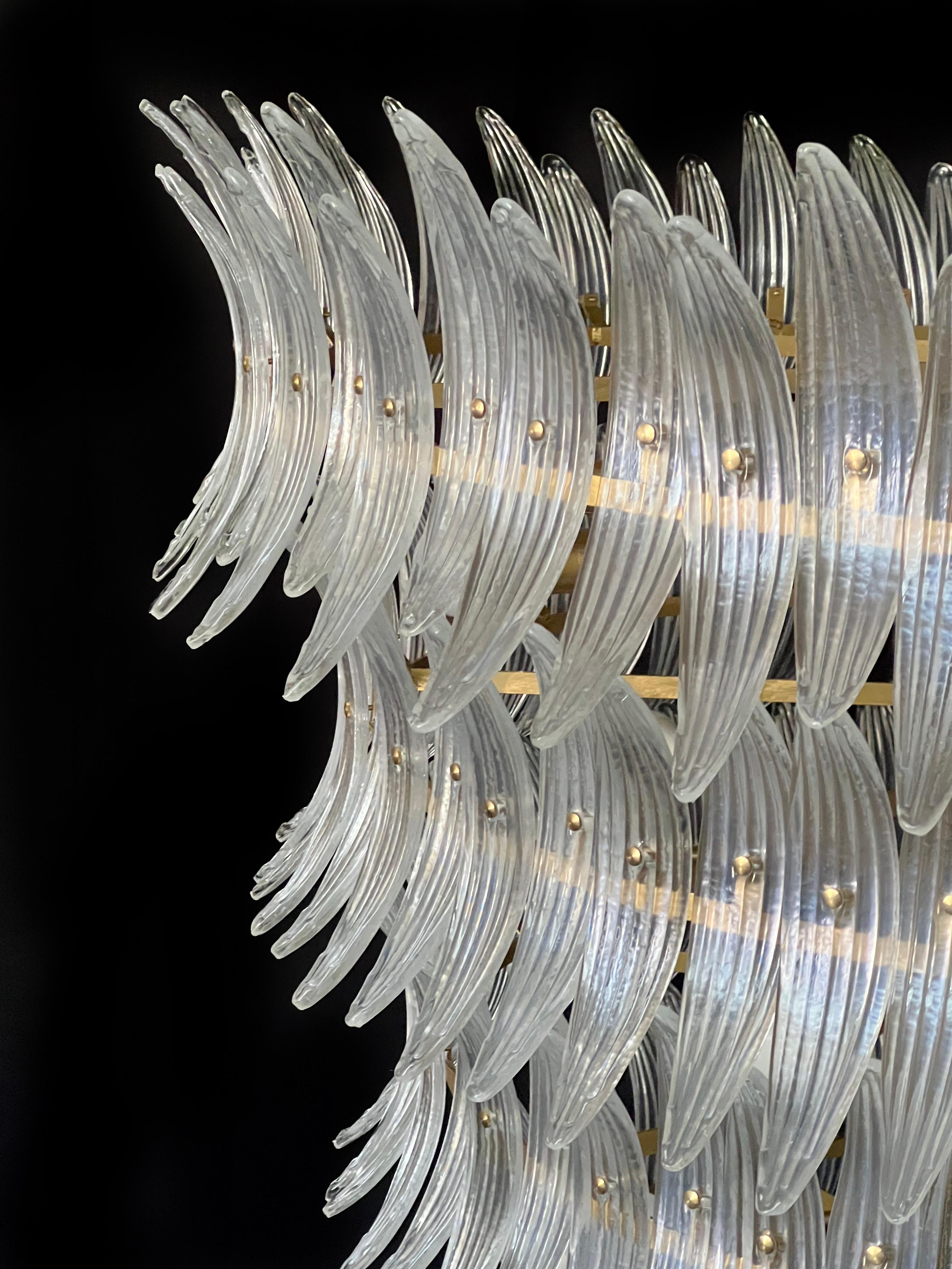 Giant Royal Pearl Palmette Chandelier, Murano 3