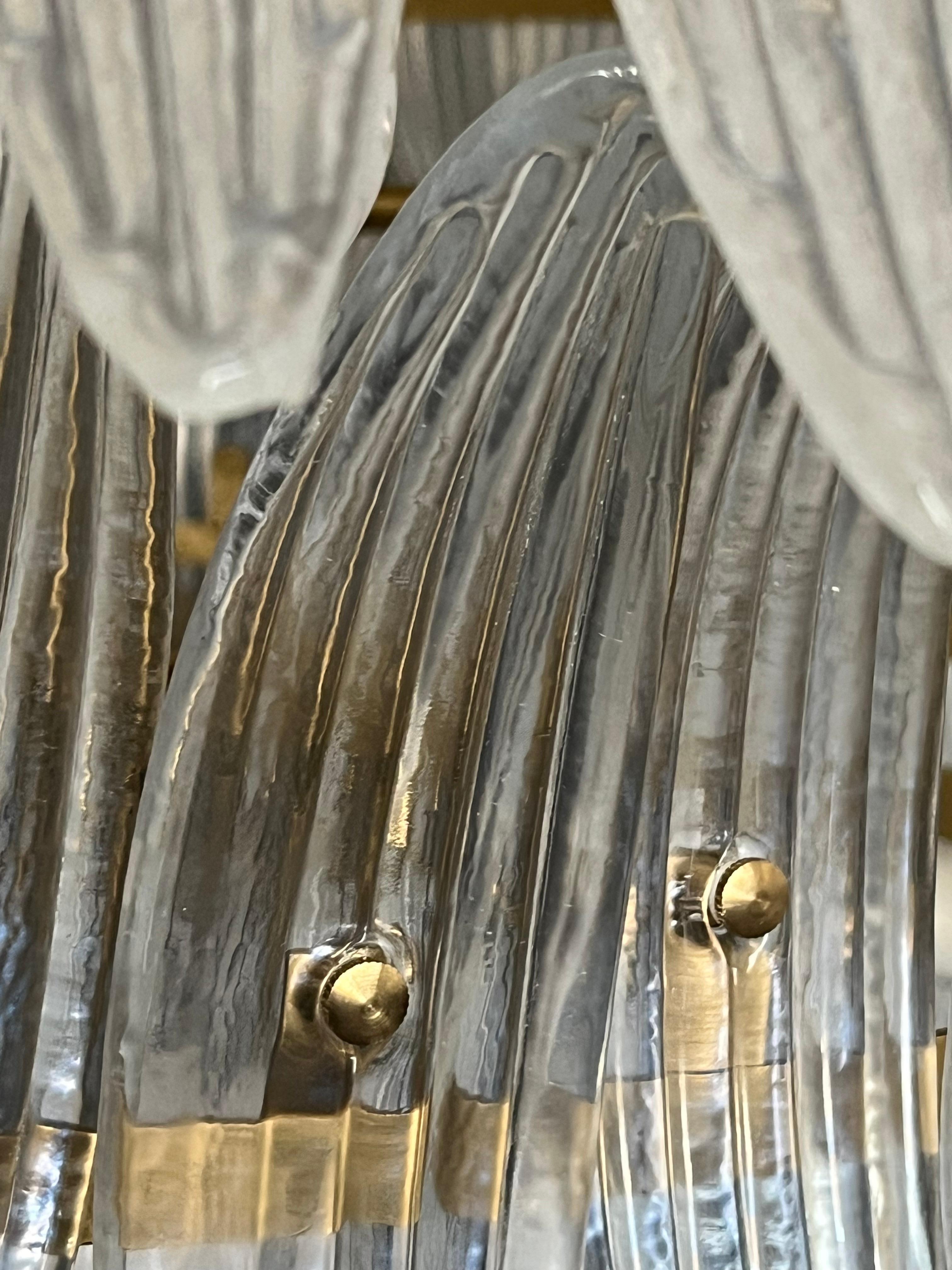 Giant Royal Pearl Palmette Chandelier, Murano In Excellent Condition In Budapest, HU