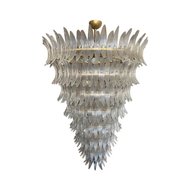 Lampadario gigante Royal Pearl Palmette, Murano