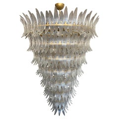 Giant Royal Pearl Palmette Chandelier, Murano