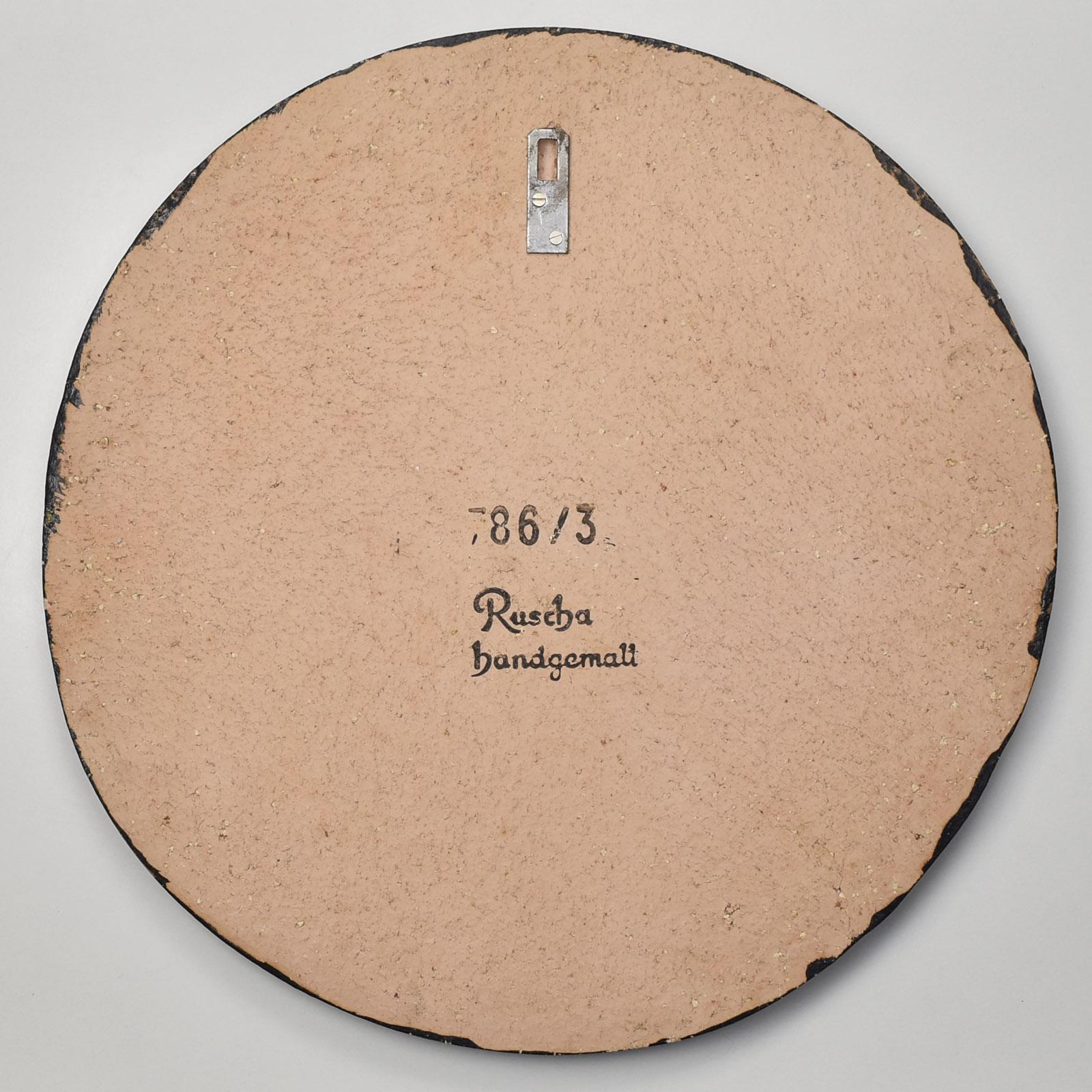 Giant Ruscha Fat Lava Wall Disc Sculpture Mid Century Modern Pottery Art In Good Condition For Sale In Bad Säckingen, DE