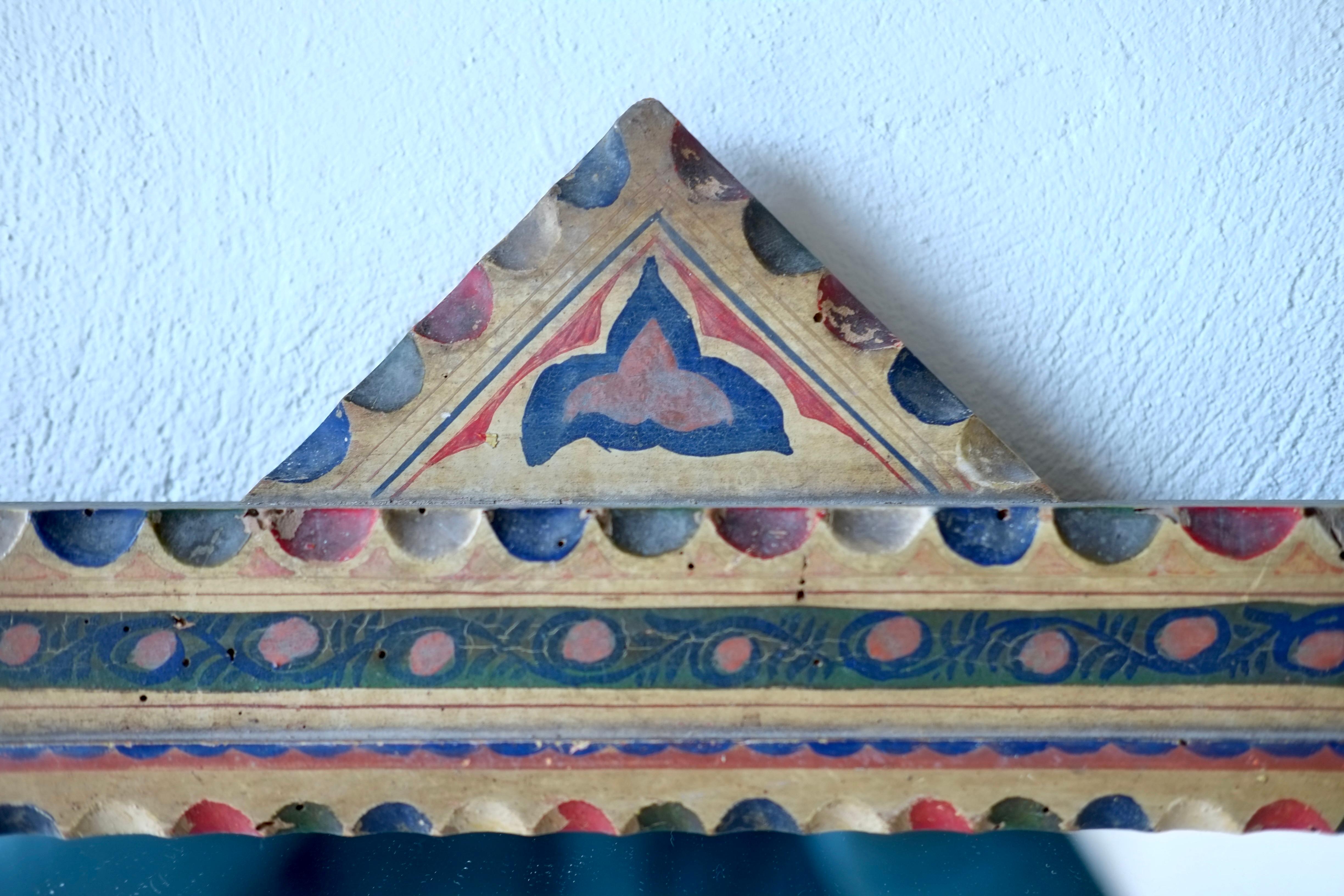 Riesiger sizilianischer Volkskunst-Spiegel, CIRCA 1900 im Angebot 7