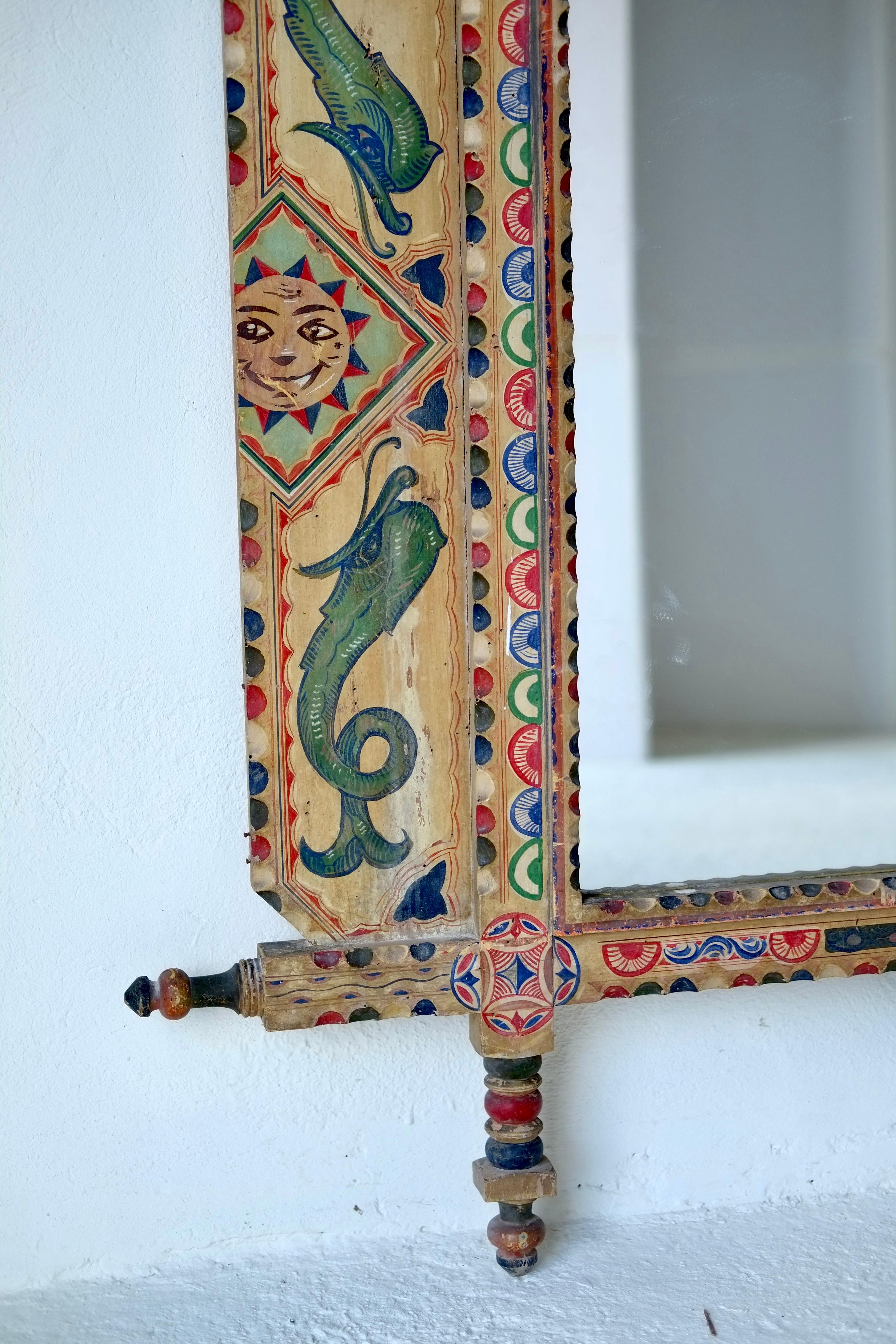 Riesiger sizilianischer Volkskunst-Spiegel, CIRCA 1900 im Angebot 9