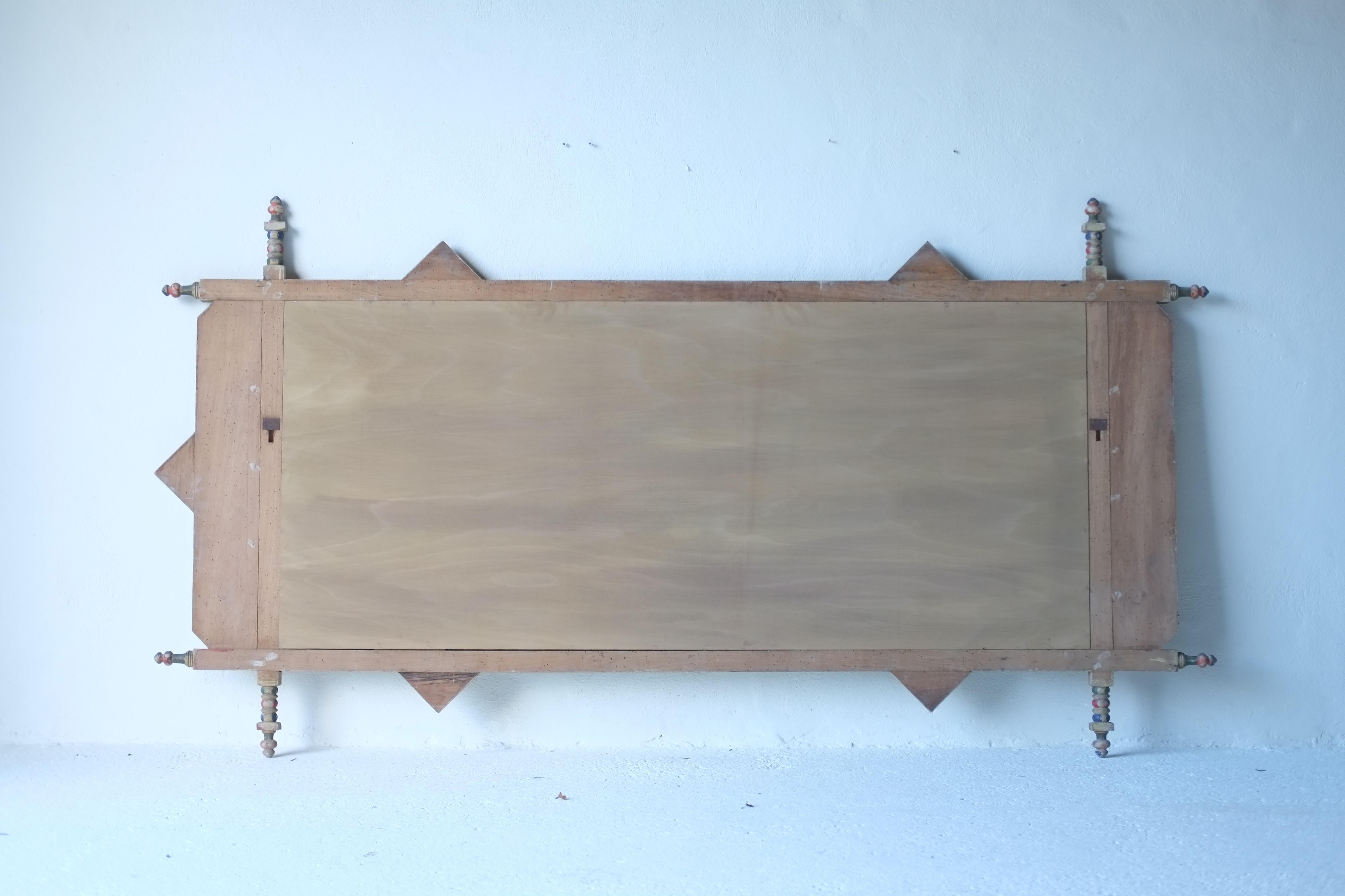 Riesiger sizilianischer Volkskunst-Spiegel, CIRCA 1900 (Frühes 20. Jahrhundert) im Angebot