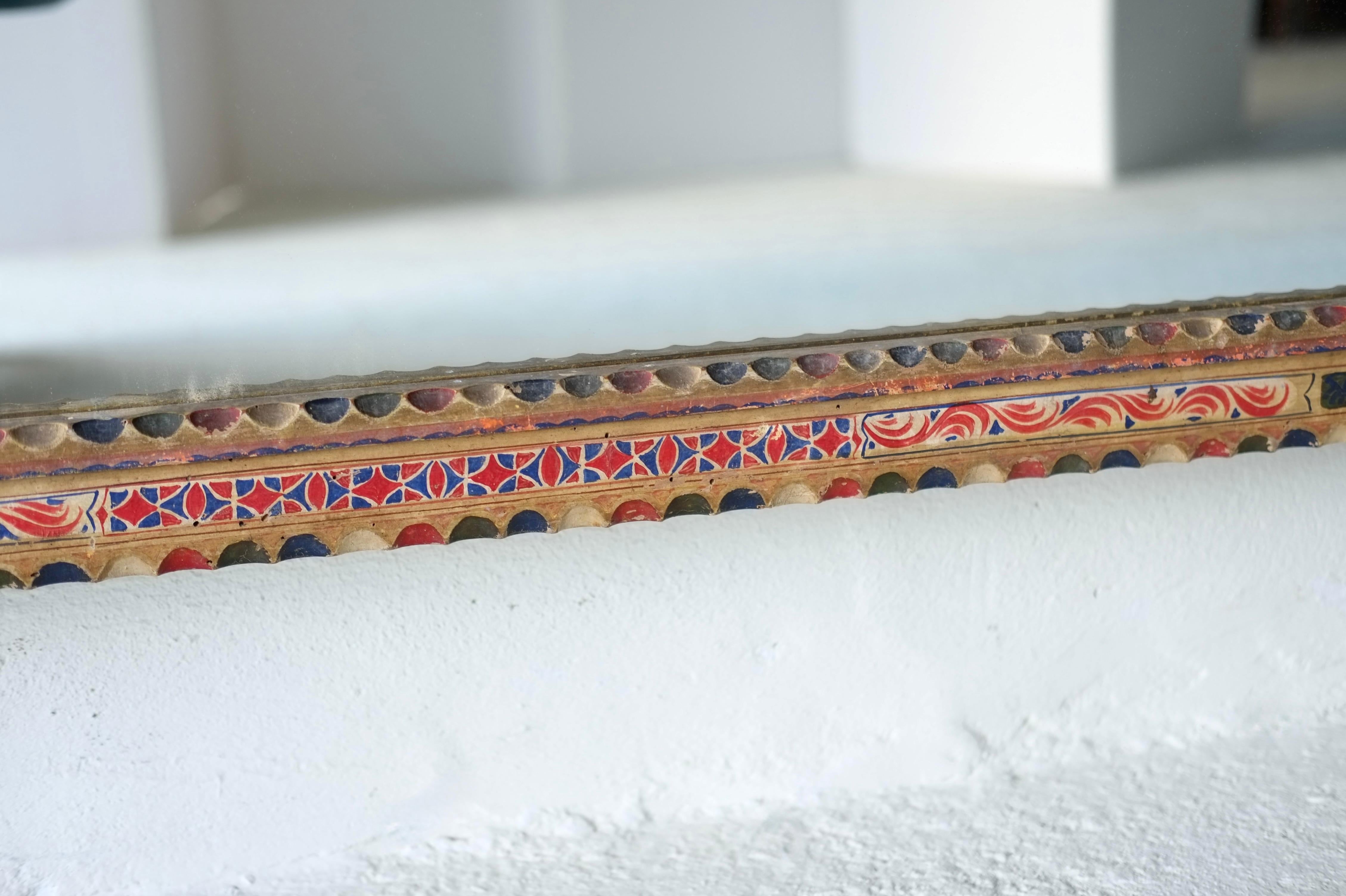 Riesiger sizilianischer Volkskunst-Spiegel, CIRCA 1900 im Angebot 3