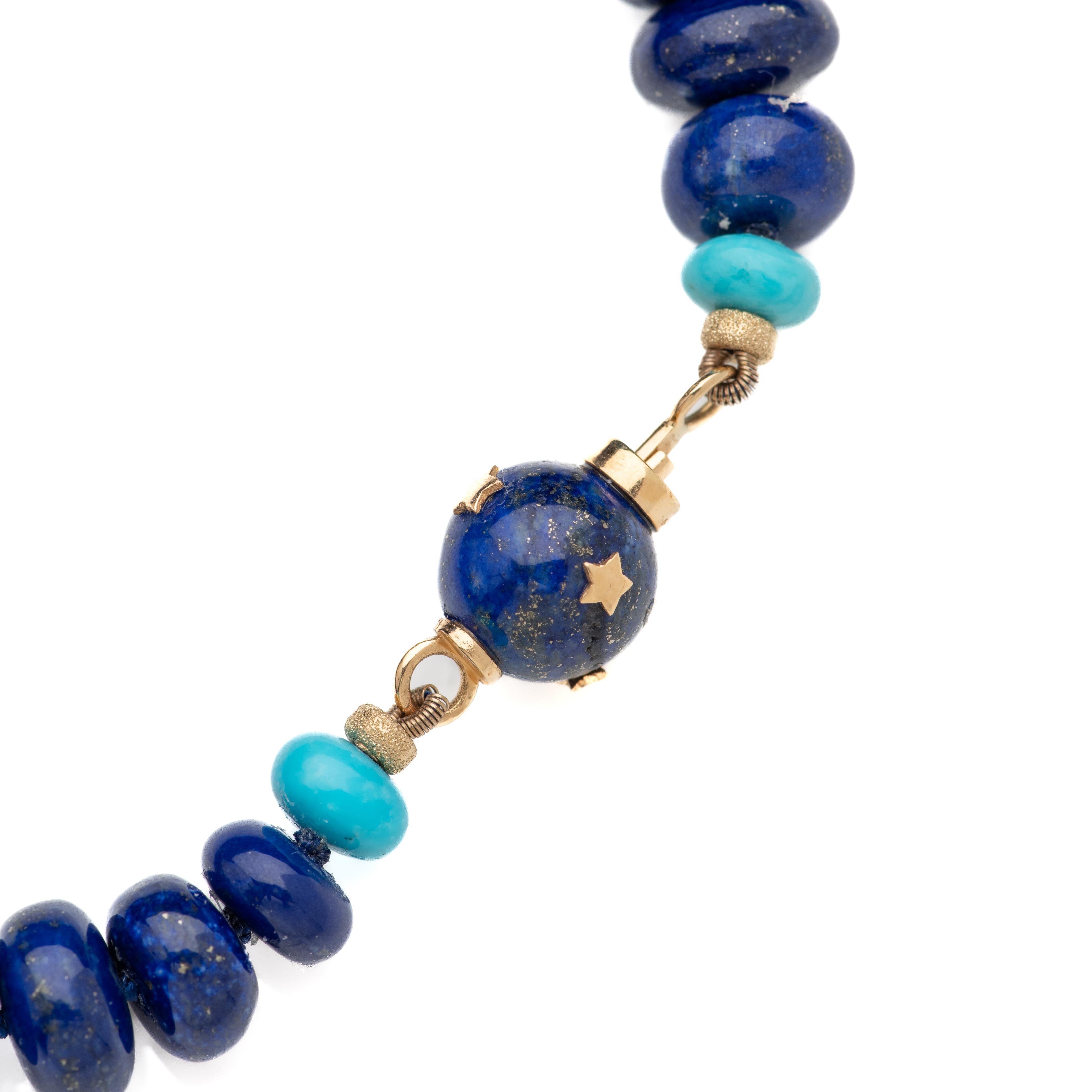 Moderno Bracciale Gigante della Bella Addormentata in turchese e lapis in oro 14K in vendita