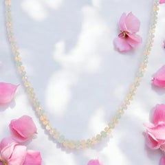 Genuine Ethiopian Opal Facet Beaded 14K Gold Necklace