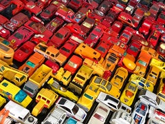 'Giant Sunset Gridlock' Cars Assemblage Sculpture by Laurence Poole, Contemporar