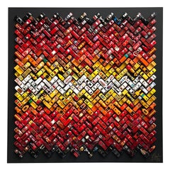 'Giant Sunset Gridlock' Cars Assemblage Sculpture by Laurence Poole, Contemporar