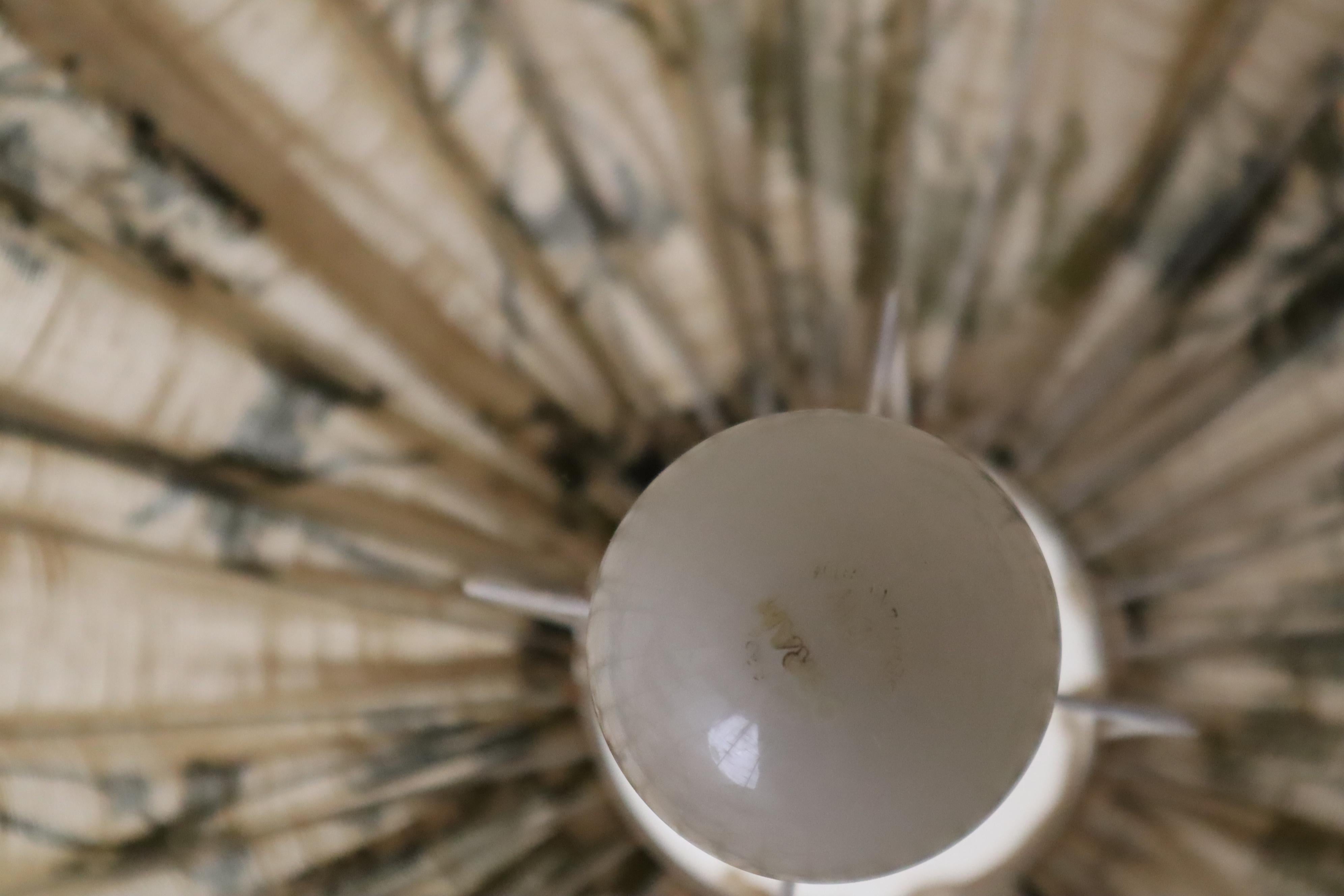 Lampe géante à ballon suédois en tissu avec motifs floraux, 1960 en vente 7