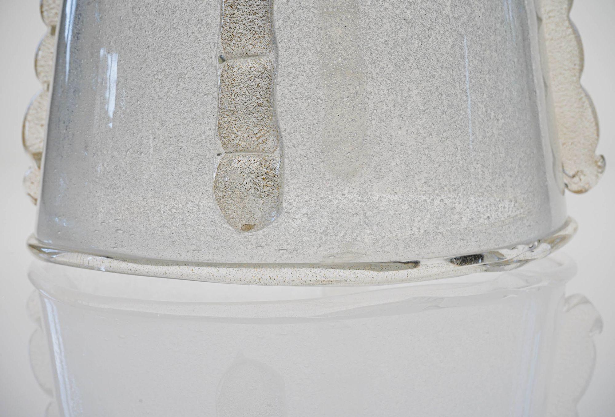 Vase ou seau à glace géant en verre de Murano, style Barovier & Toso en vente 8