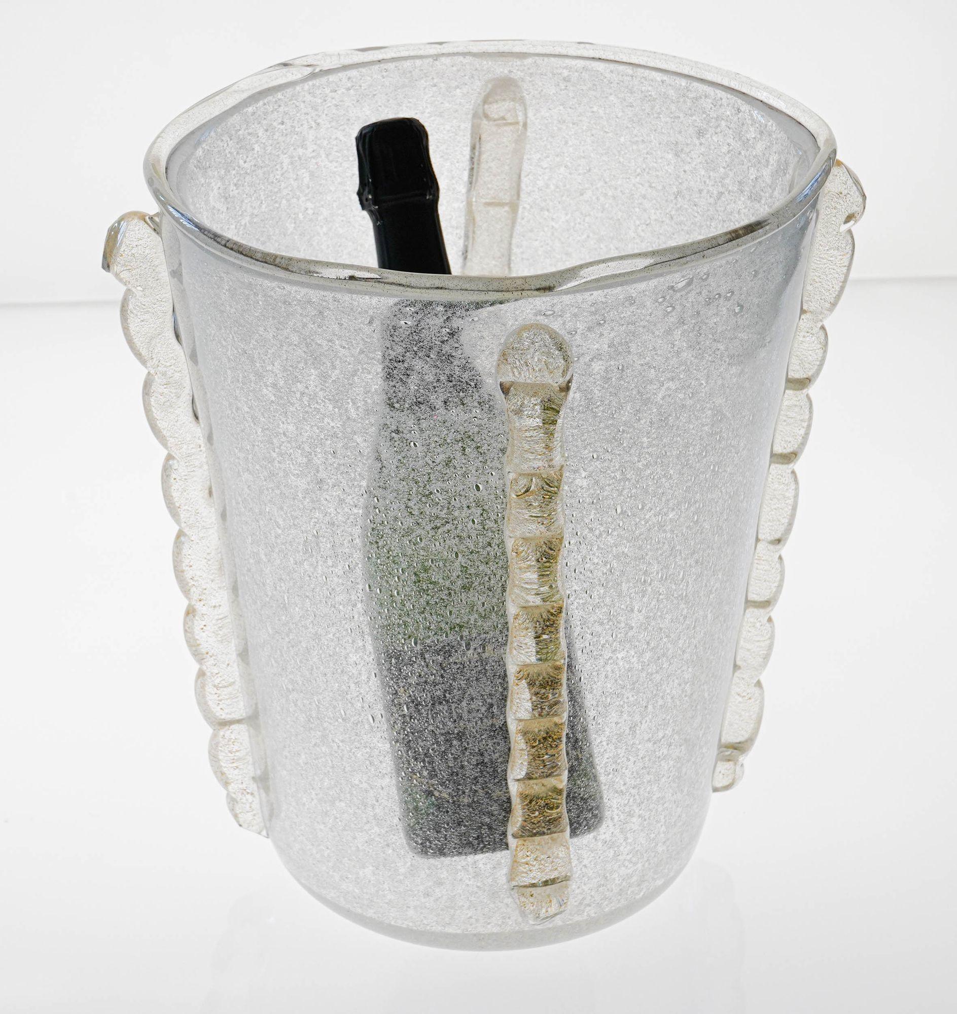 Vase ou seau à glace géant en verre de Murano, style Barovier & Toso en vente 12