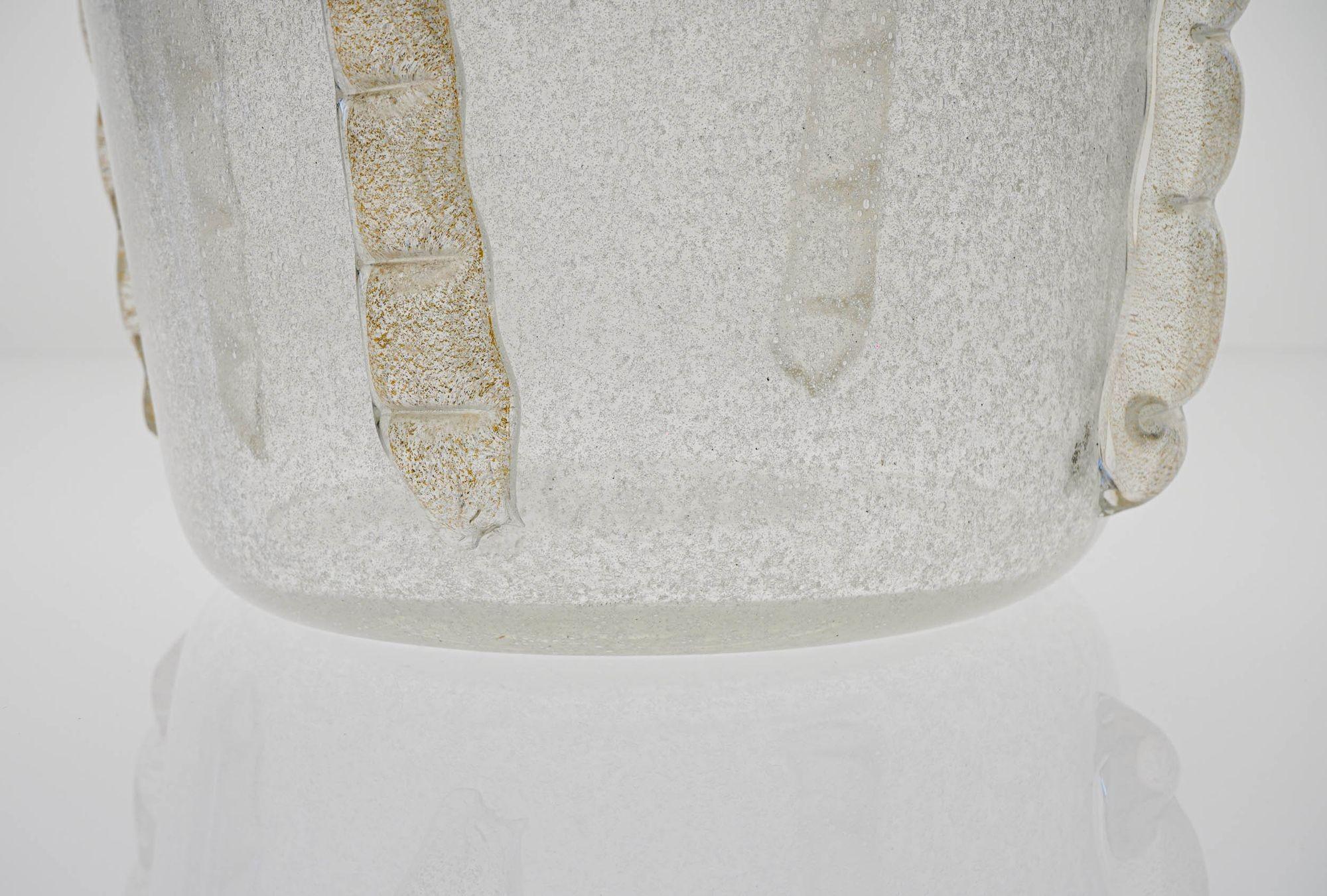 Verre Vase ou seau à glace géant en verre de Murano, style Barovier & Toso en vente