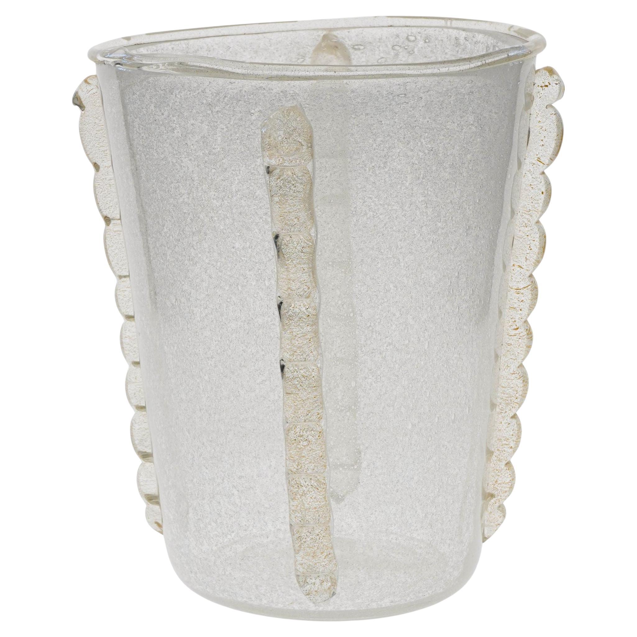Vase ou seau à glace géant en verre de Murano, style Barovier & Toso en vente