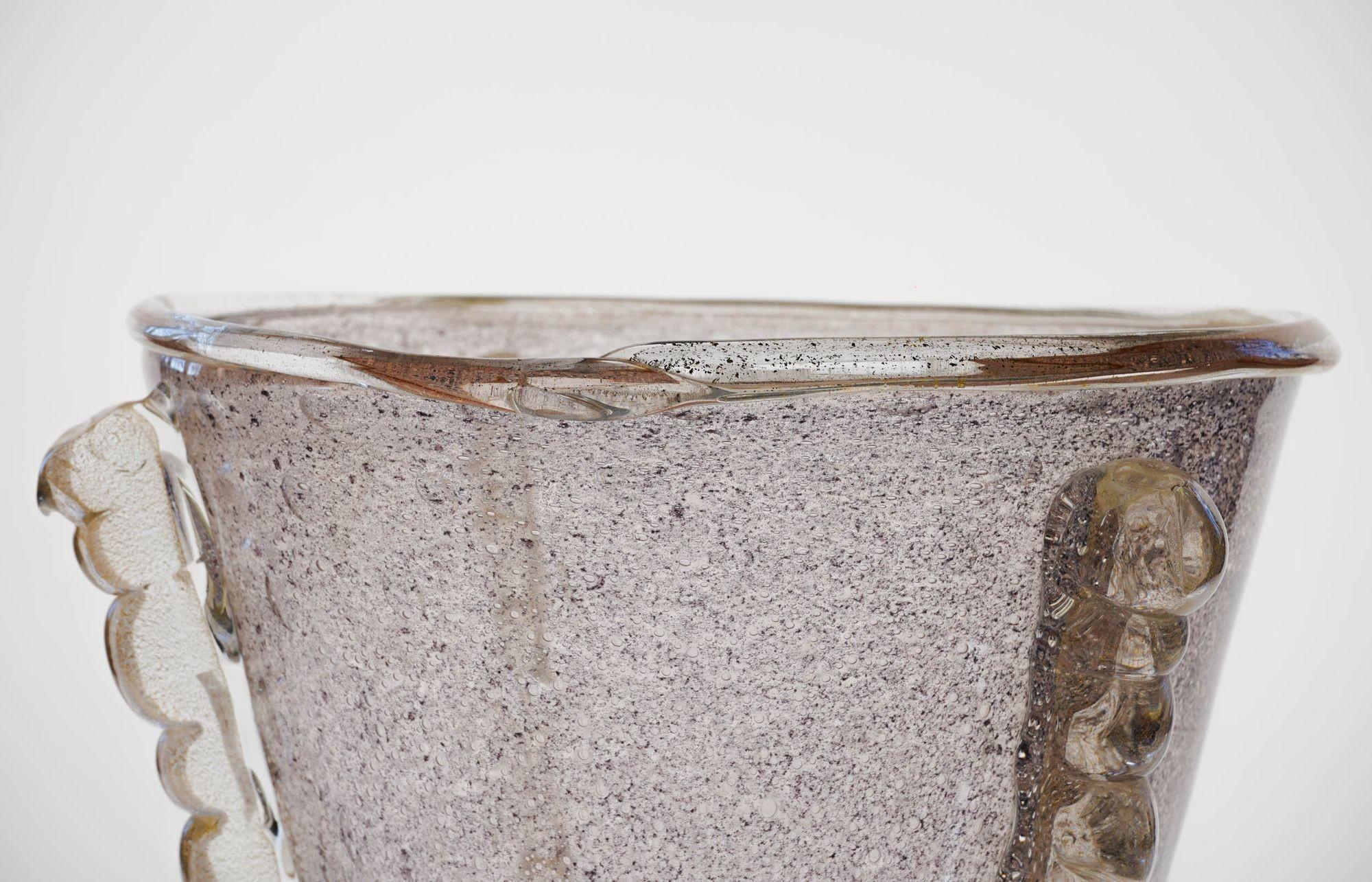 Vaso gigante o secchiello per il ghiaccio Murano, Barovier&Toso. Unico Pulegoso e Bulicante. in vendita 7
