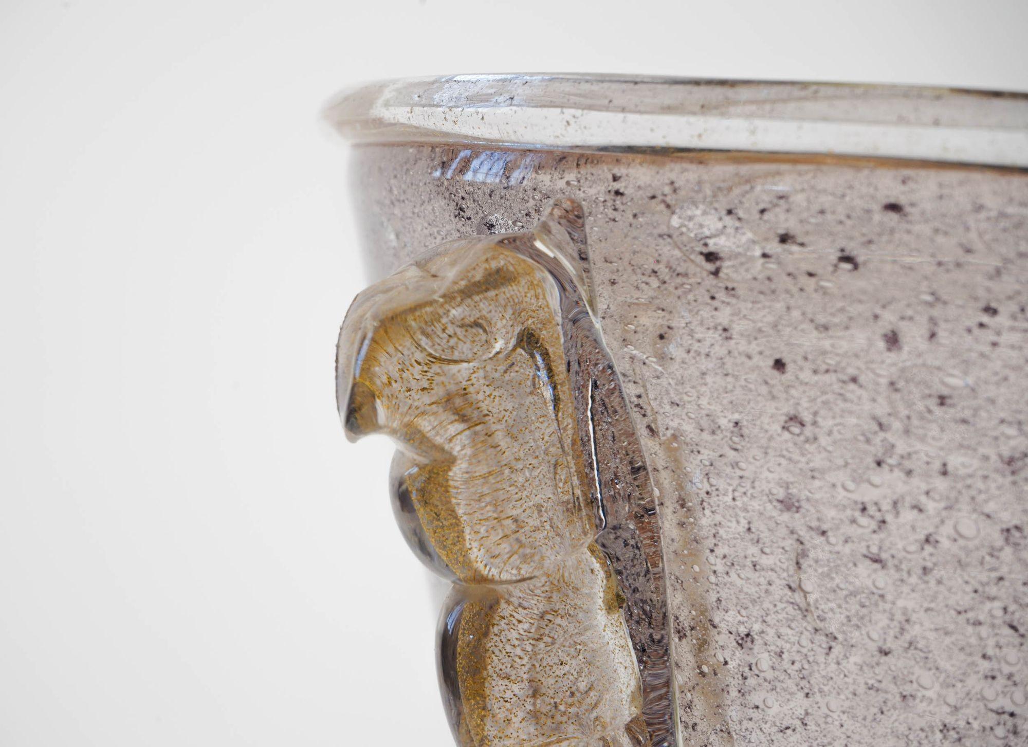 Italiano Vaso gigante o secchiello per il ghiaccio Murano, Barovier&Toso. Unico Pulegoso e Bulicante. in vendita