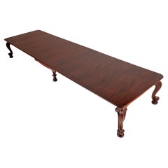Giant Victorian Dining Table Seats 24 Mahogany Extending