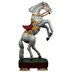 Giant Vintage Wooden Horse Sculpture, USA, 1950s