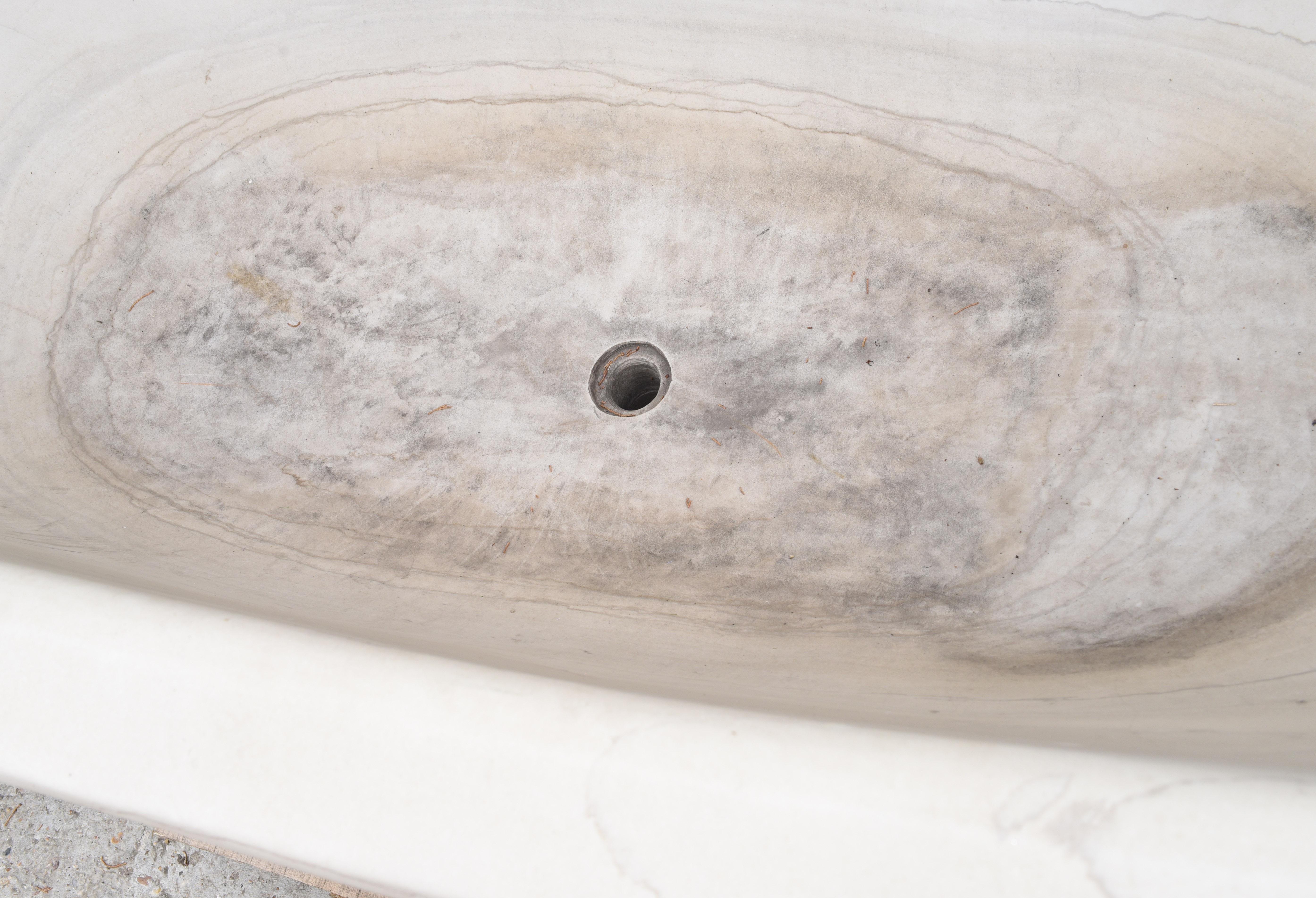 Giant White Italian Carrara Marble Roman Bath Tub 1