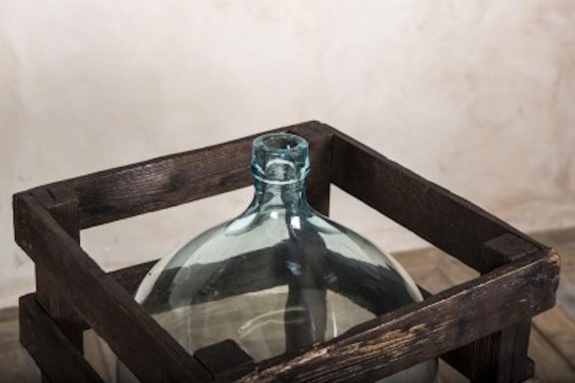 Giant Wine Bottle in Wooden Crate, circa 1930s For Sale 3