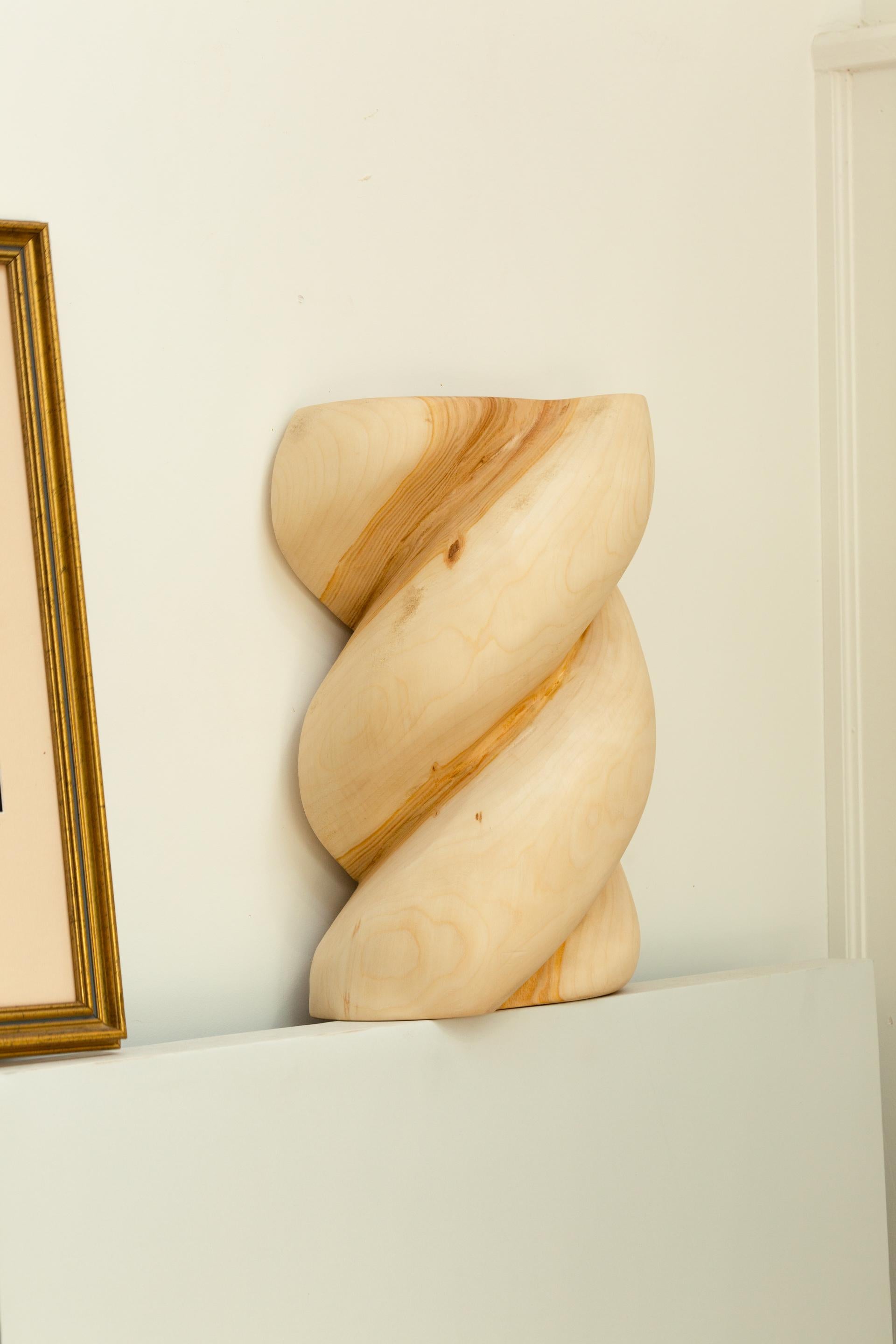 Post-Modern Giant Wood Babka Sconce by Di Fretto For Sale
