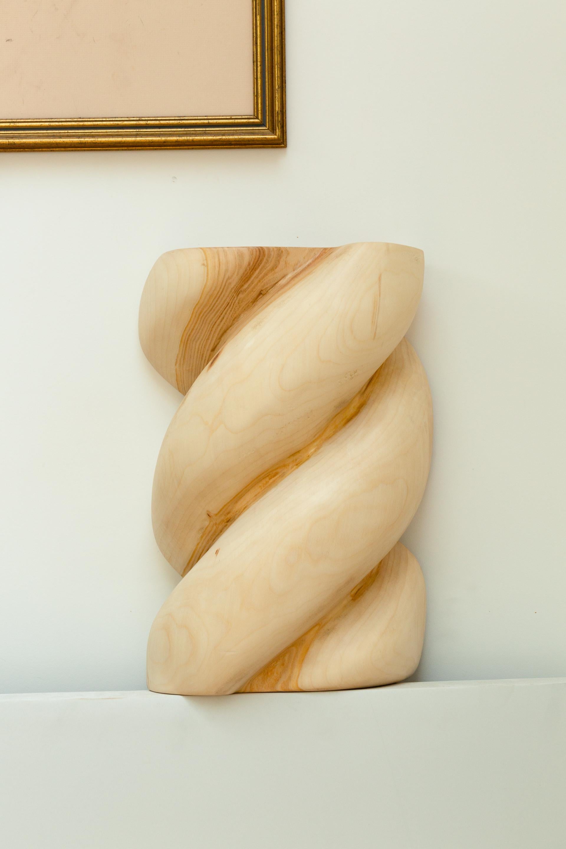French Giant Wood Babka Sconce by Di Fretto For Sale