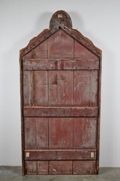 Giant Wood Early 20th Century Hand Painted Americana Barber Shop Sign