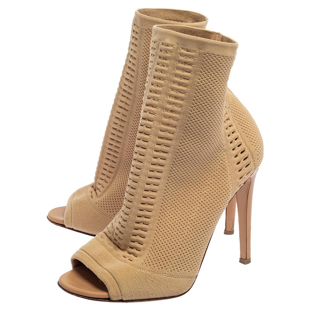 beige open toe boots