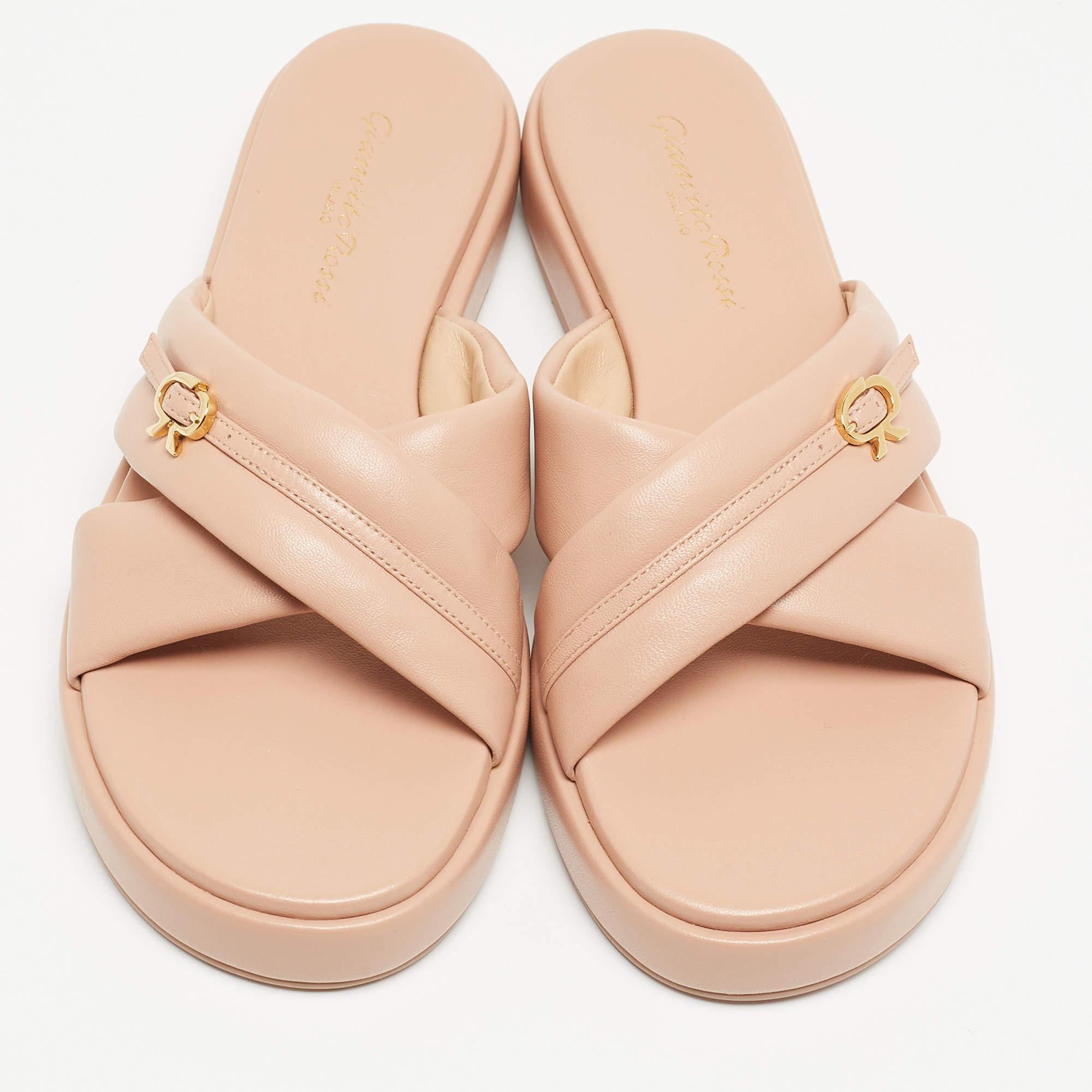 Enhance your casual looks with a touch of high style with these designer slides. Rendered in quality material with a lovely hue adorning its expanse, this pair is a must-have!

Includes: Original Dustbag, Original Box, Info Booklet

